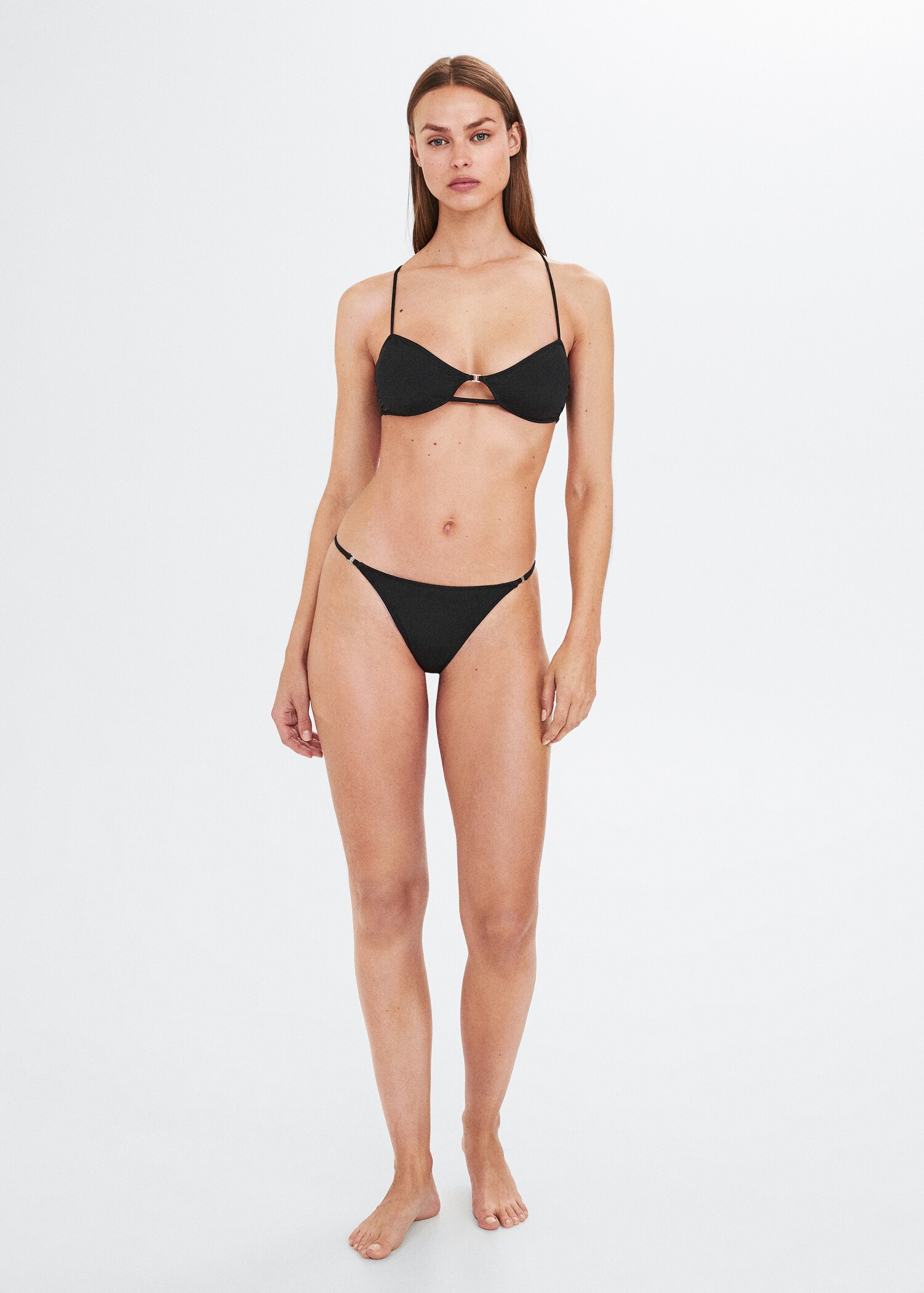 Metallic-detail bikini briefs - General plane