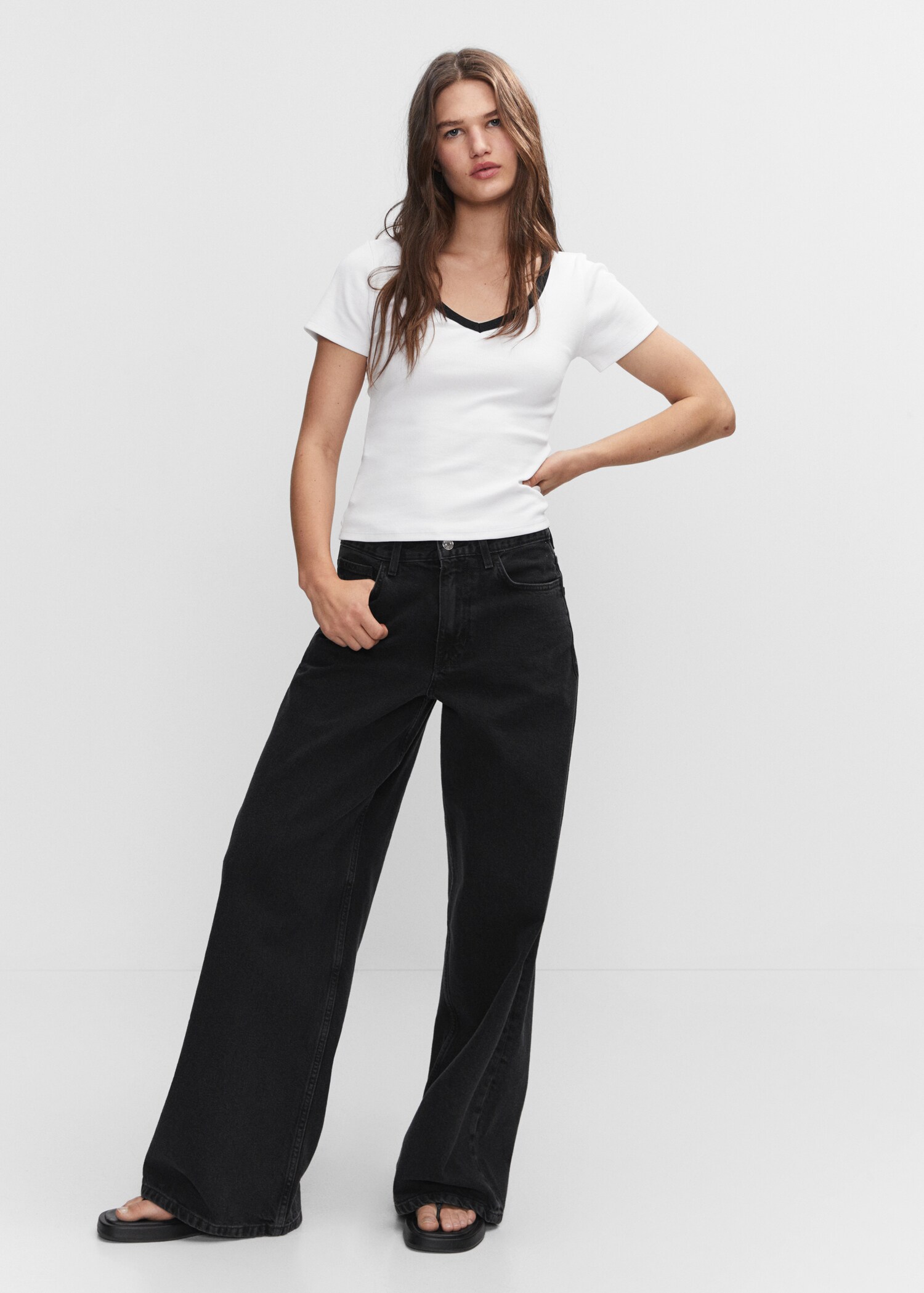 Contrast collar shirt - General plane