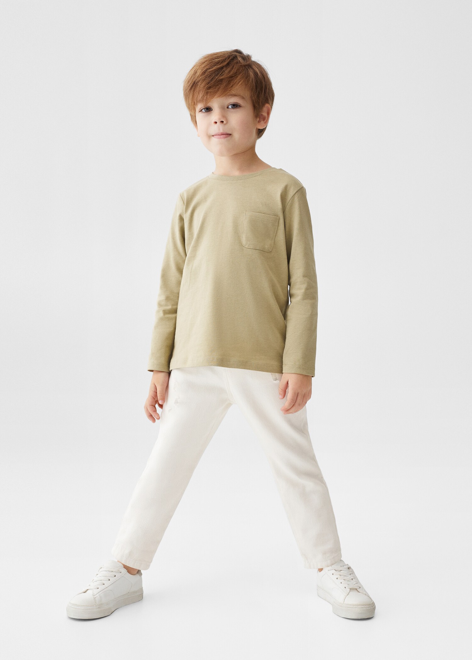 T-shirt manches longues poche - Plan général