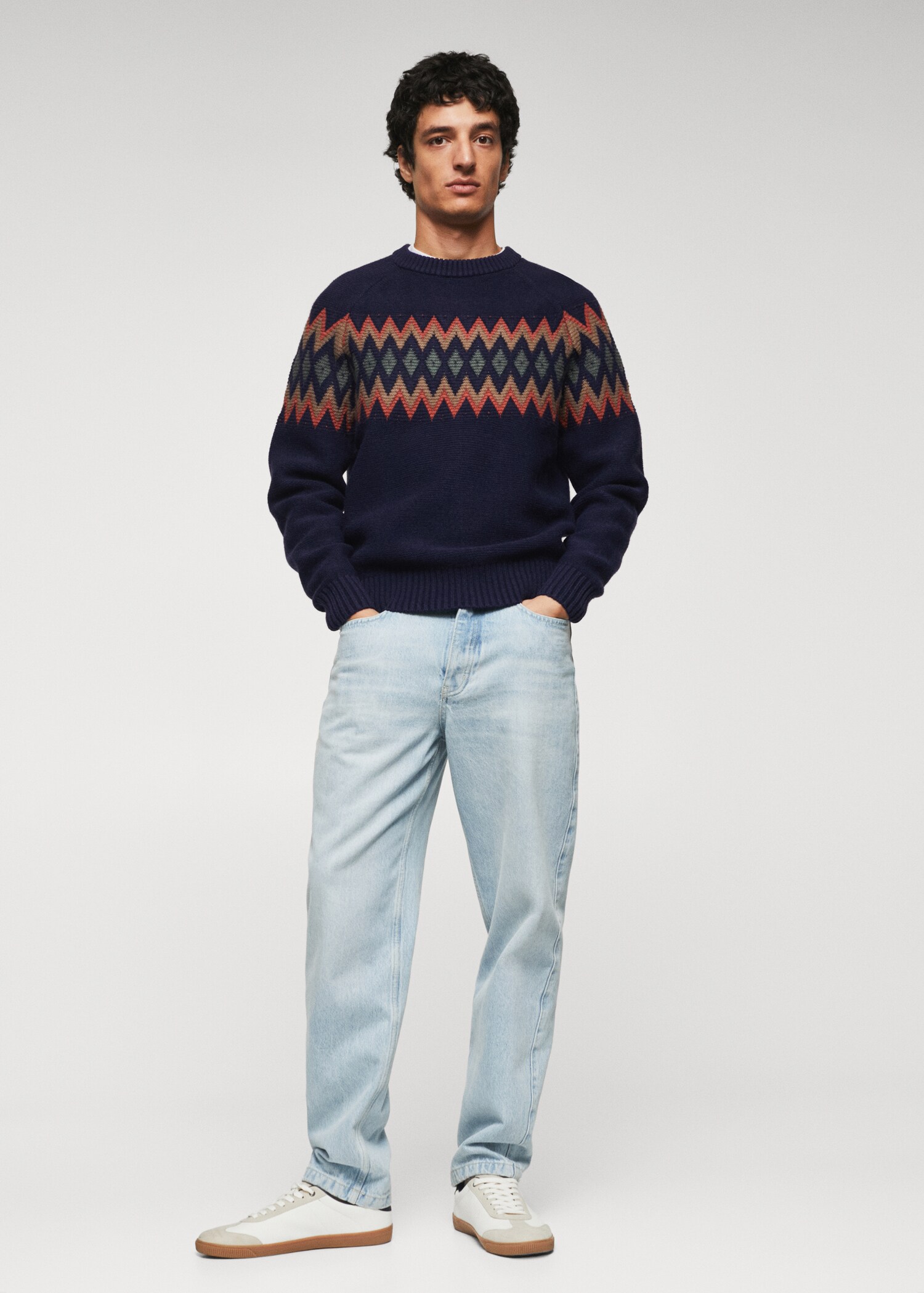 Pull-over jacquard géométrique - Plan général