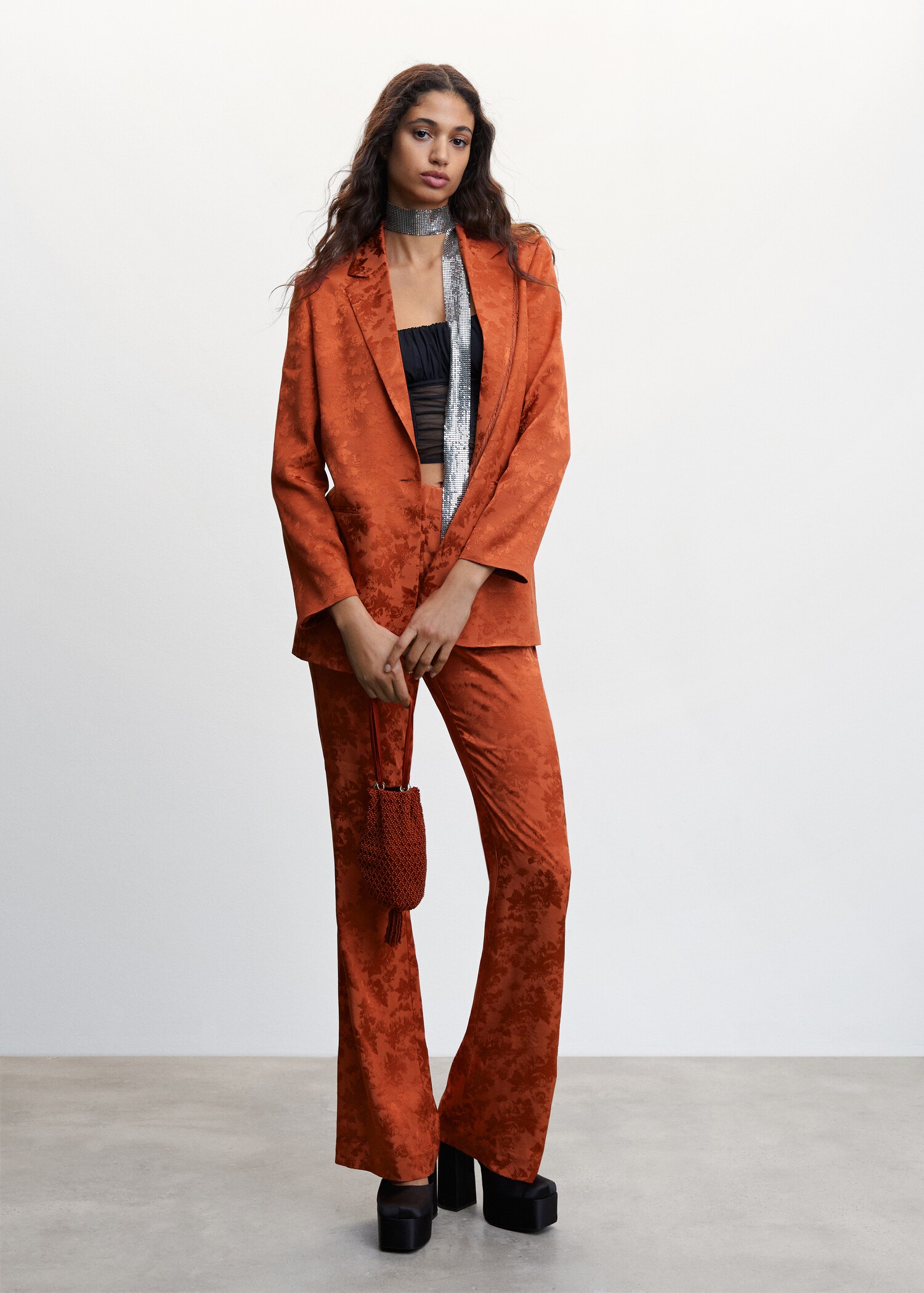 Pantalón fluido jacquard - Plano general