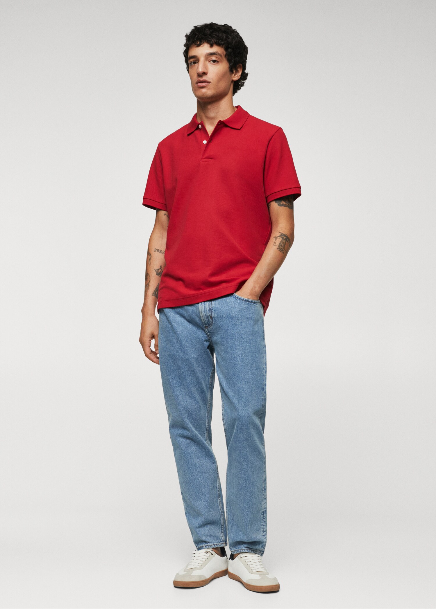 Basic polo i bomull - Total bildeutsnitt