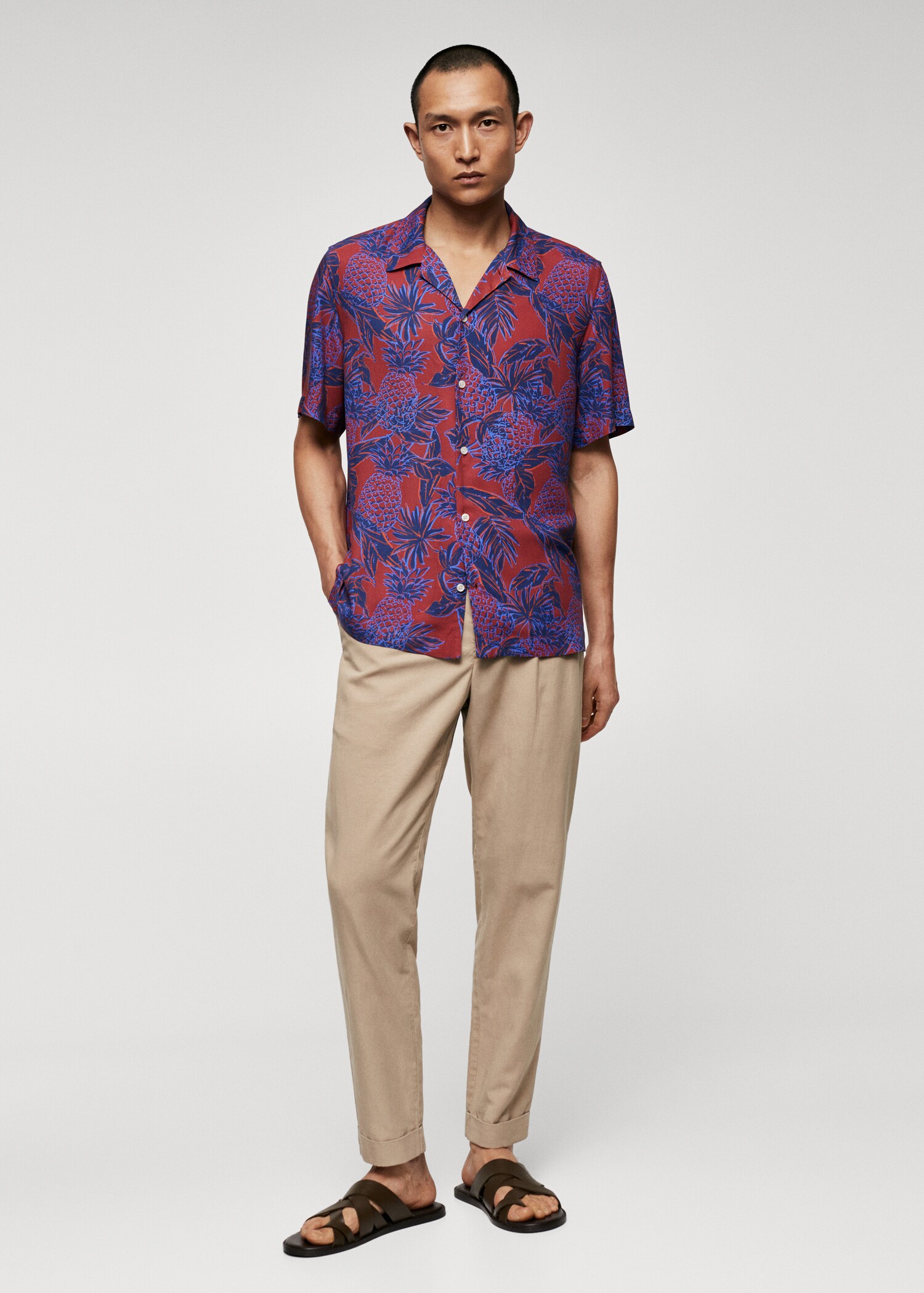 Printed flowy shirt - General plane
