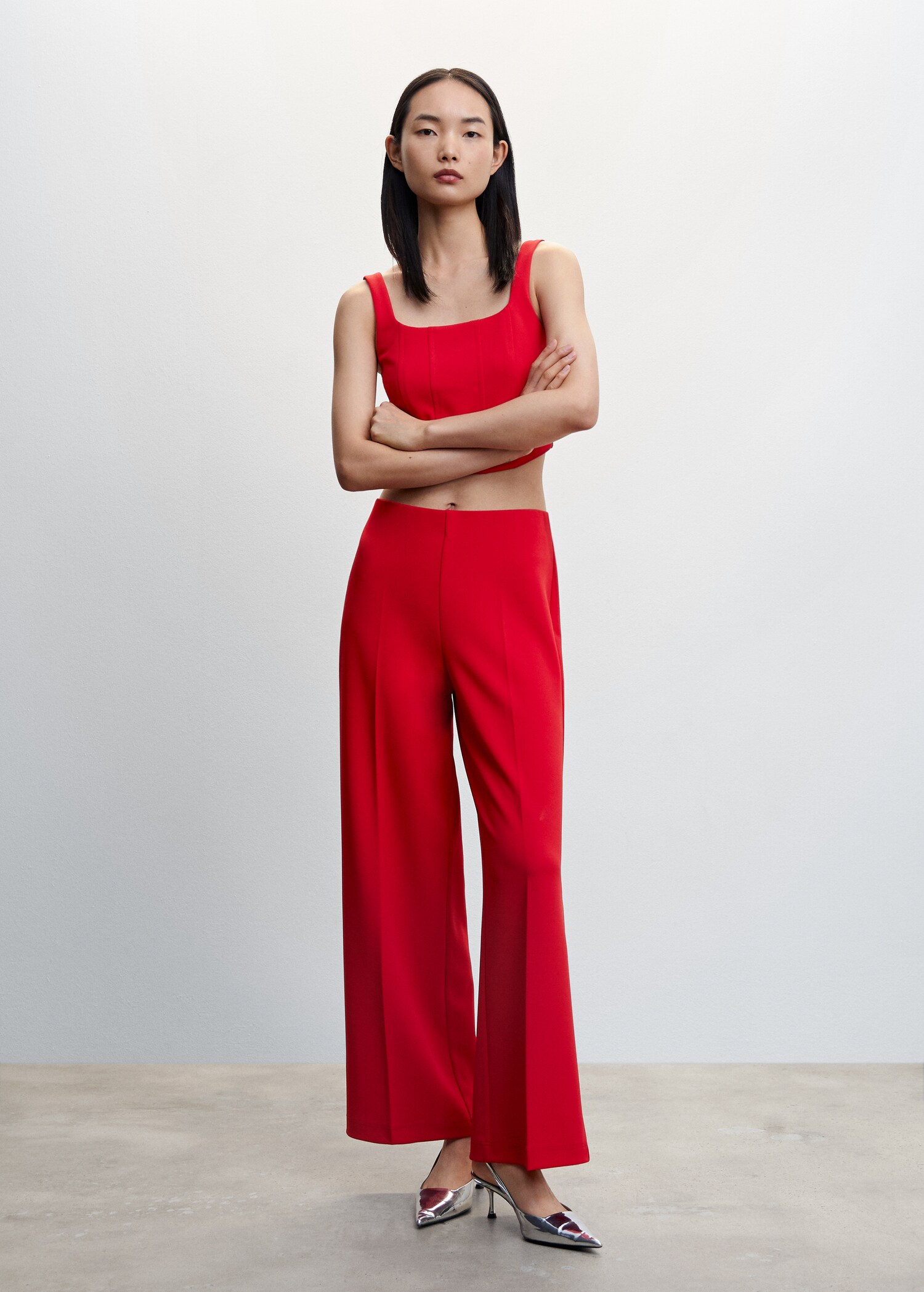 Wide leg fluid pants - General plane
