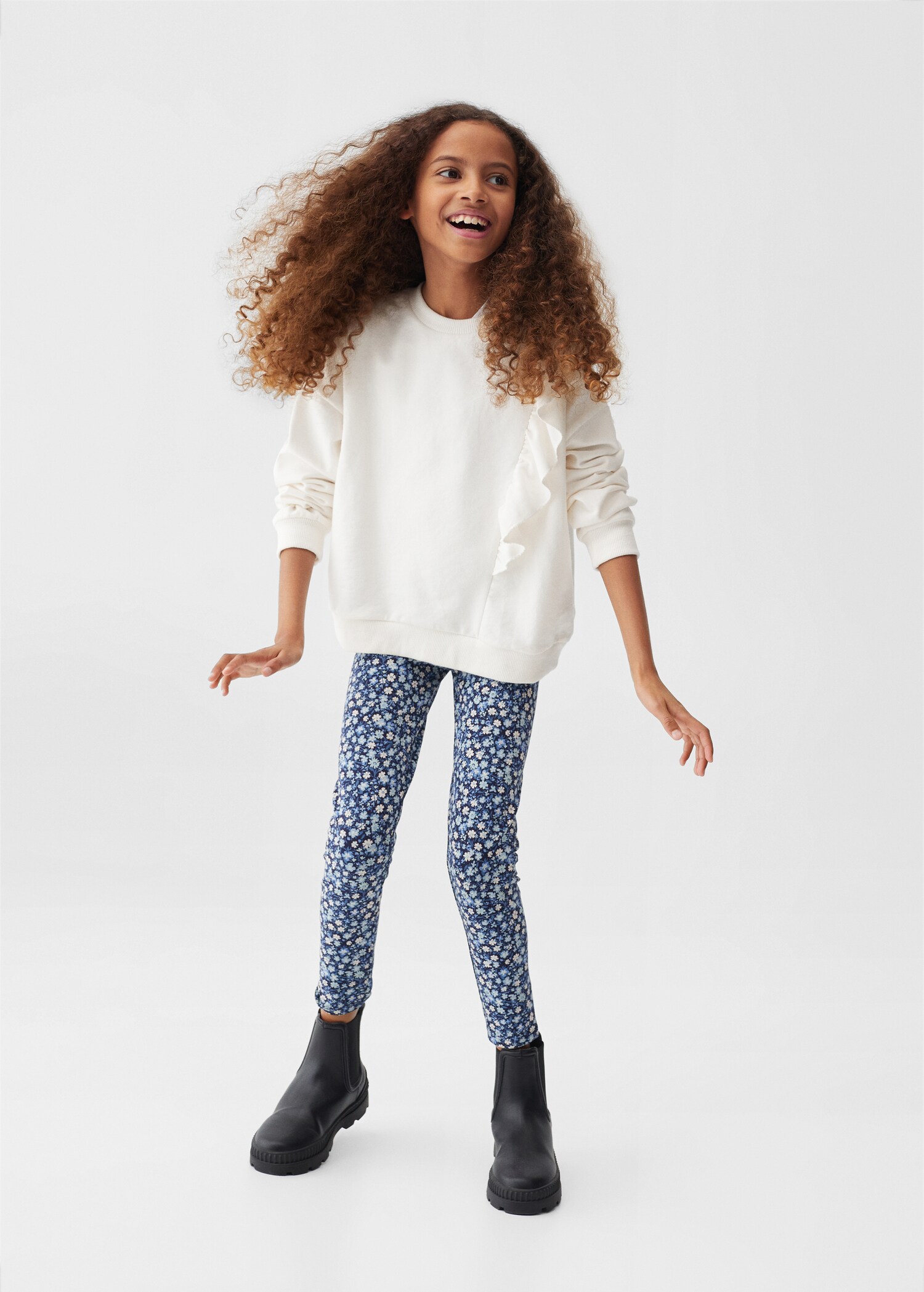 Printed cotton leggings - General plane