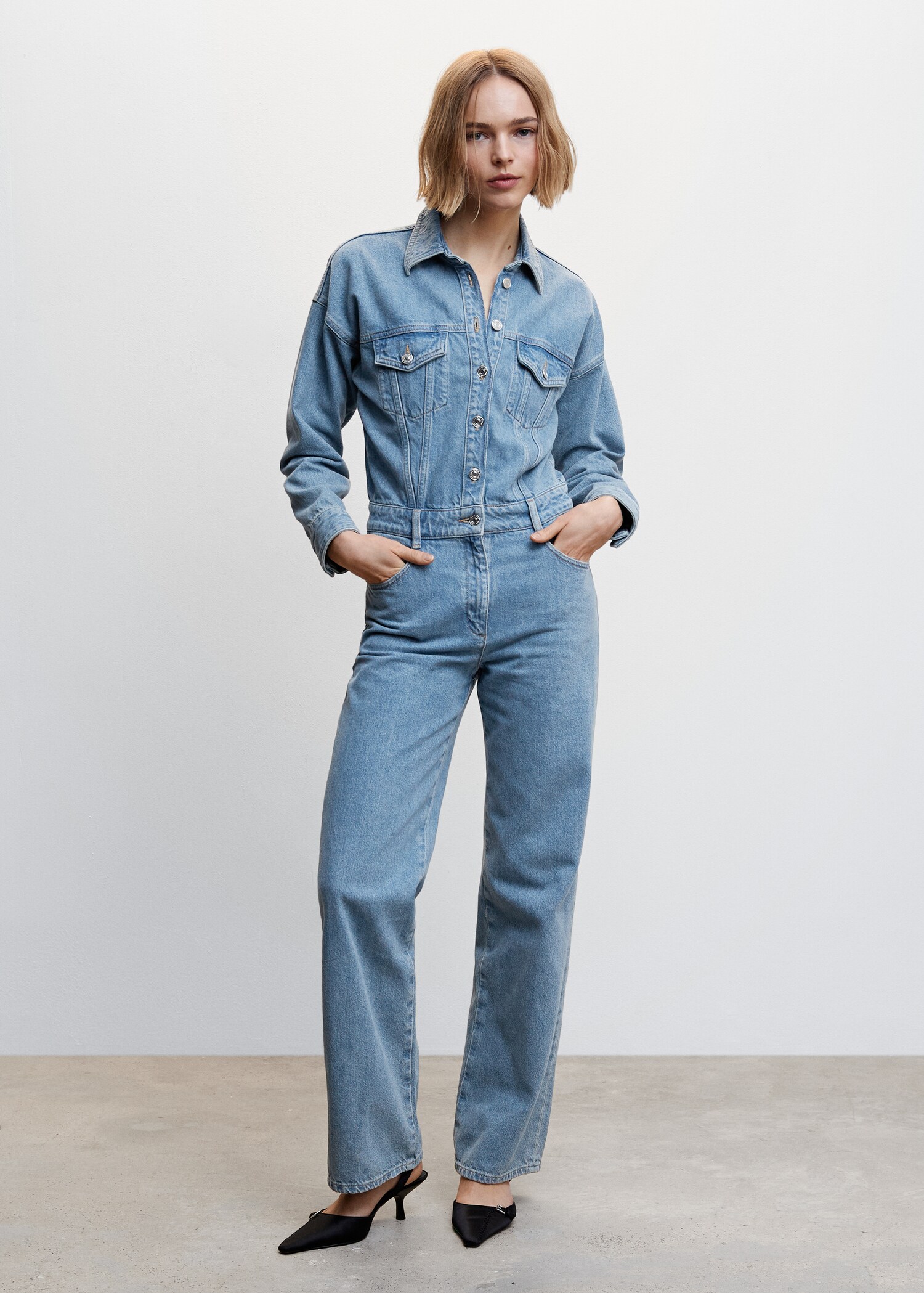 Combi-pantalon en jean - Plan général
