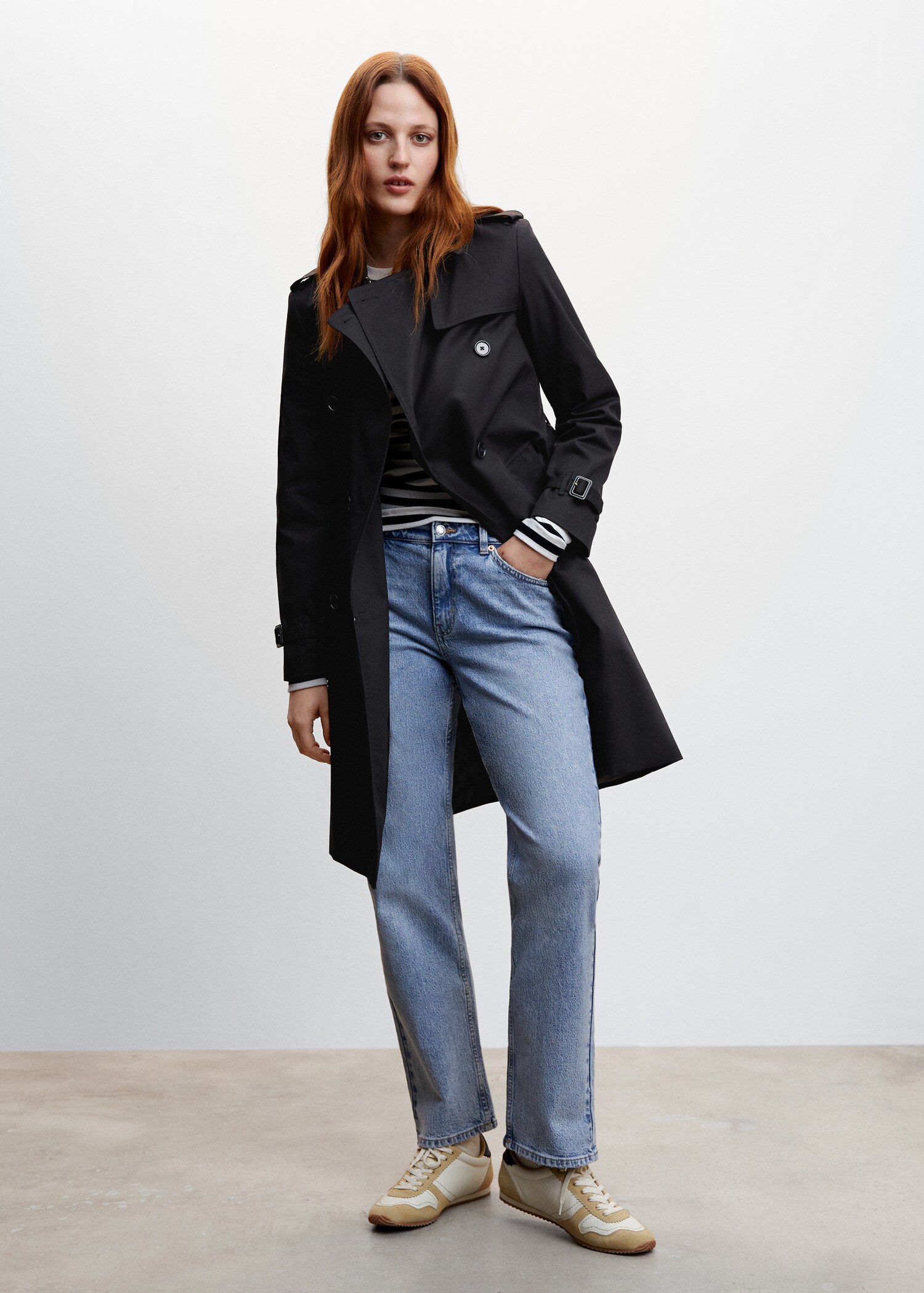 Classic trench coat with belt - General plane