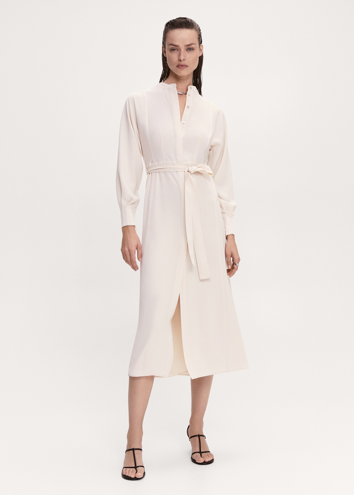Hemdkleid mit Taillenband - Allgemeine Ansicht