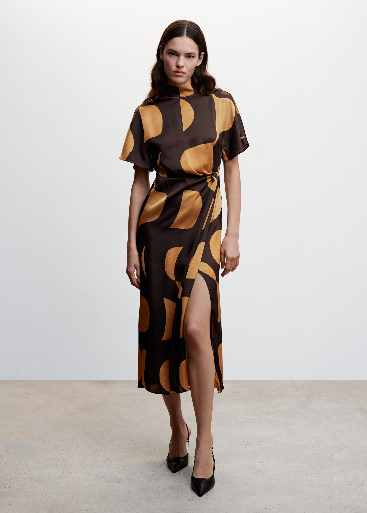 Printed satin dress - General plane