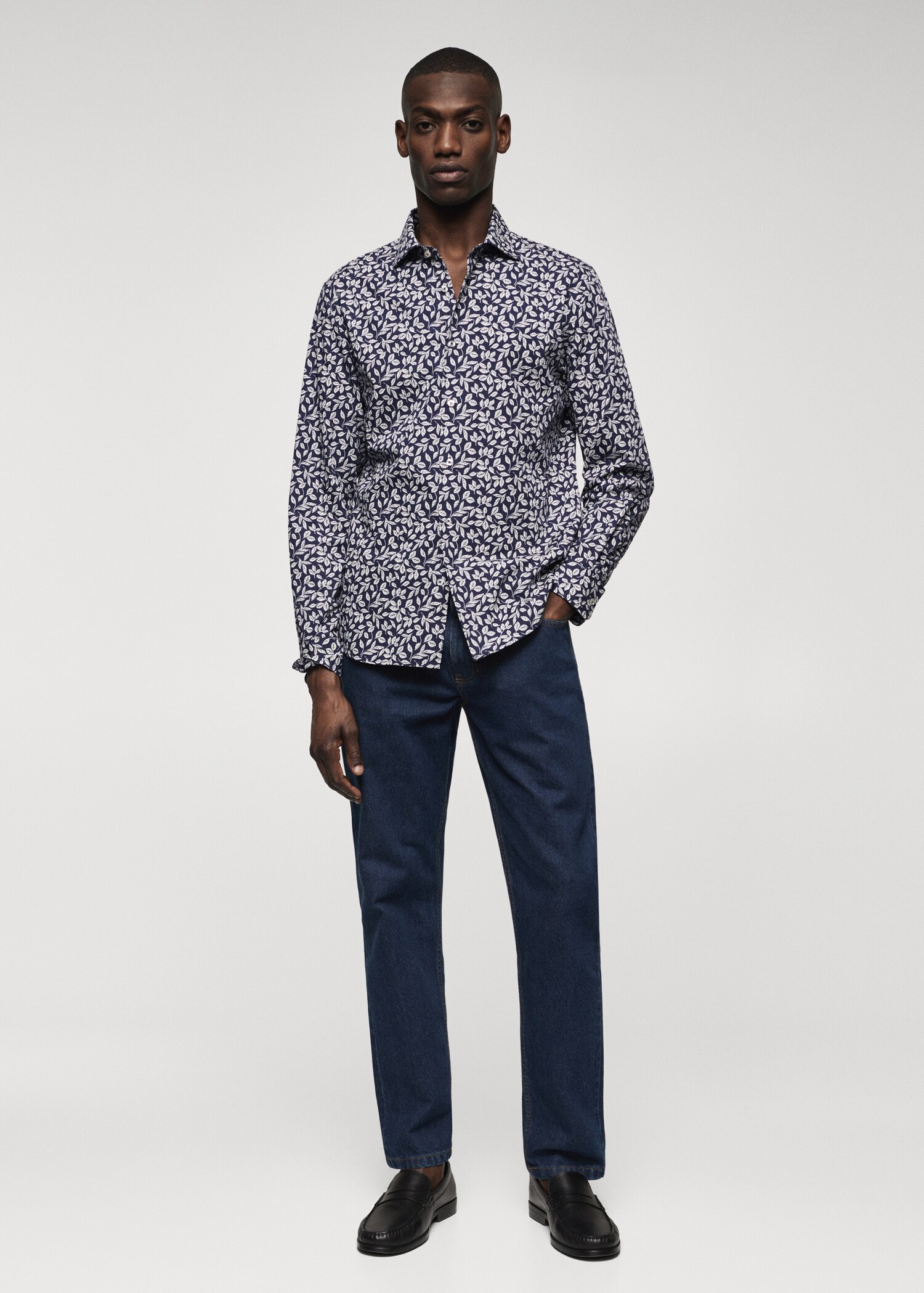 Cămașă slim fit din bumbac 100% - Plan general