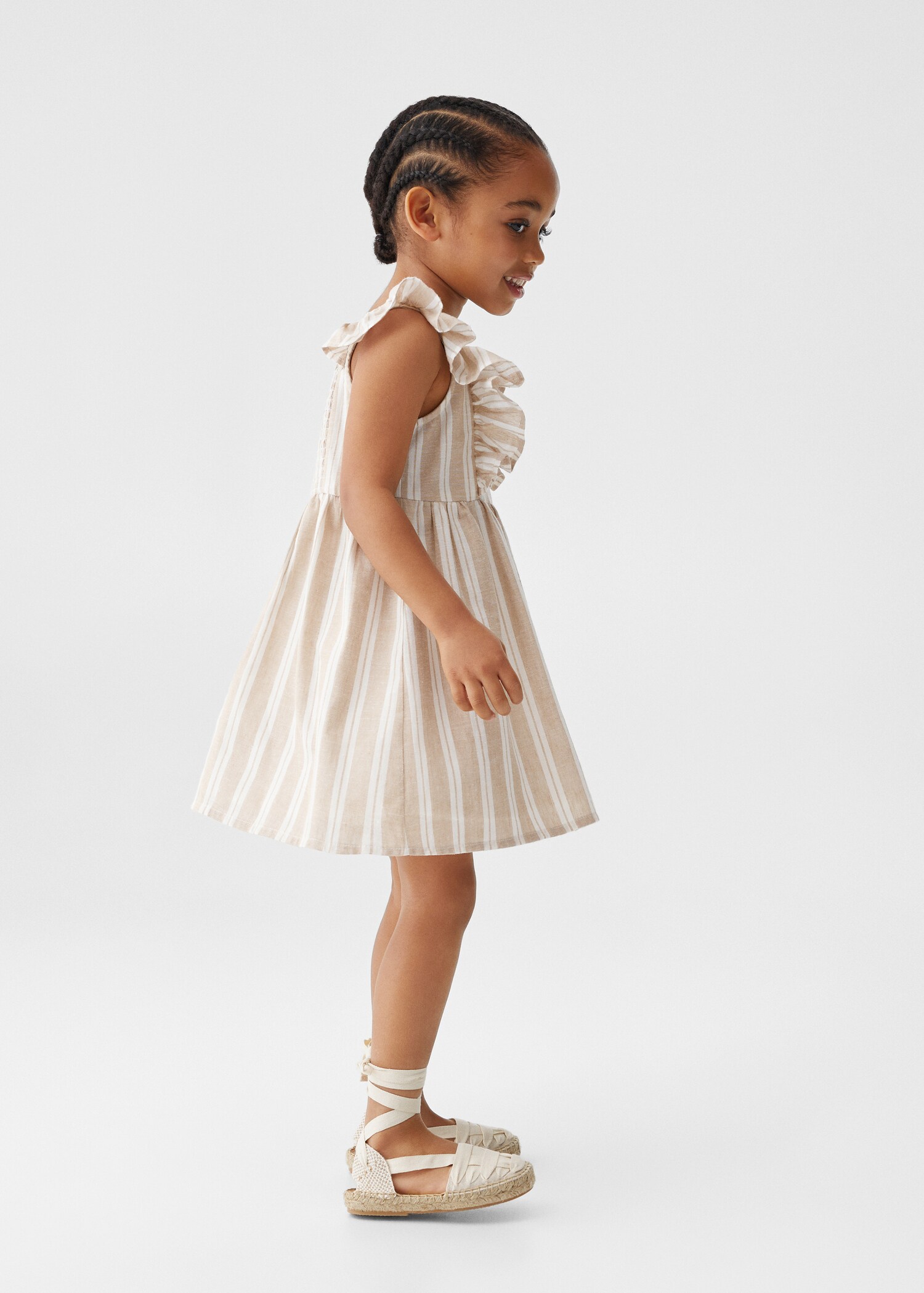 Striped ruffle dress - General plane