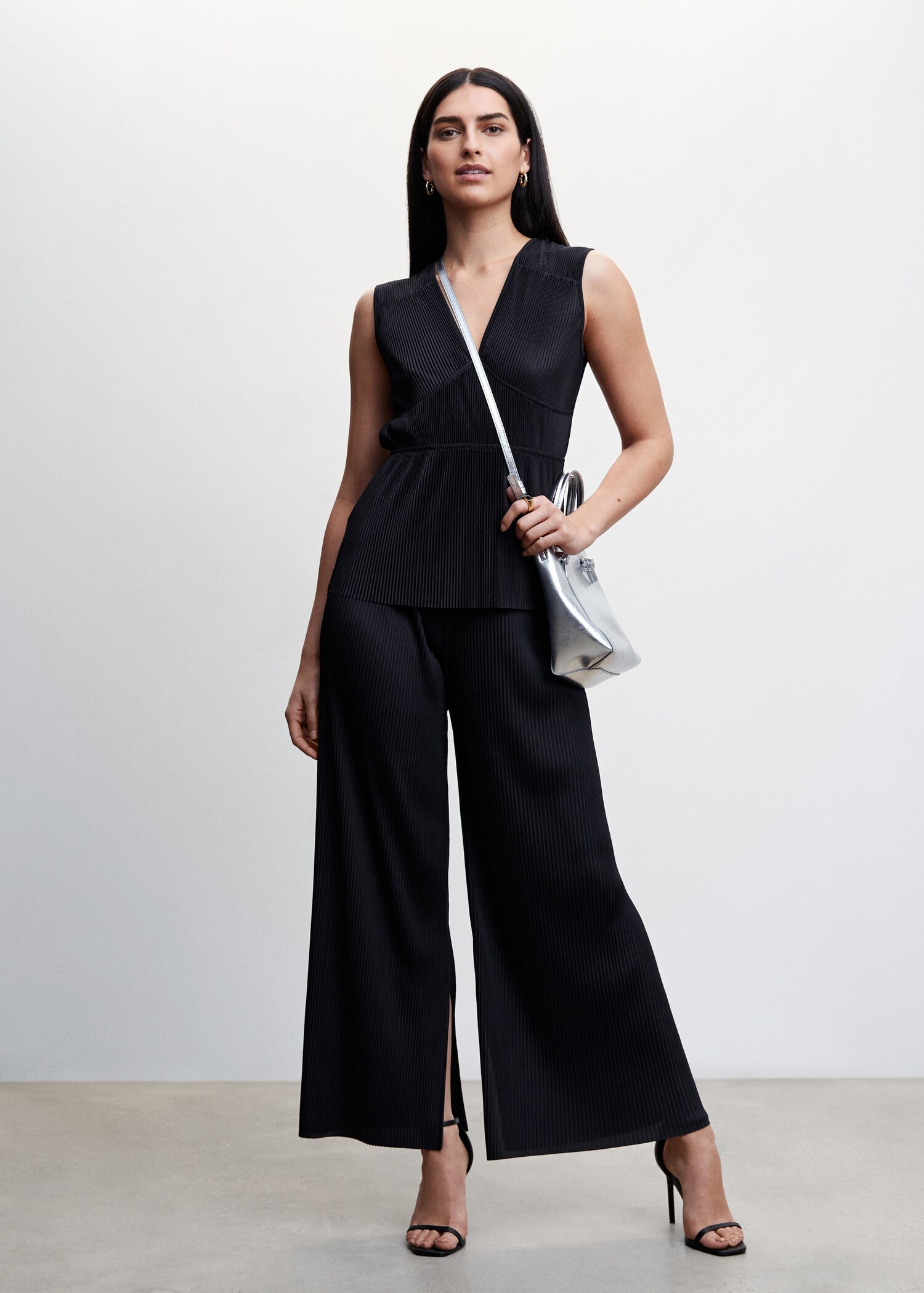 Pantalon palazzo plissé - Plan général