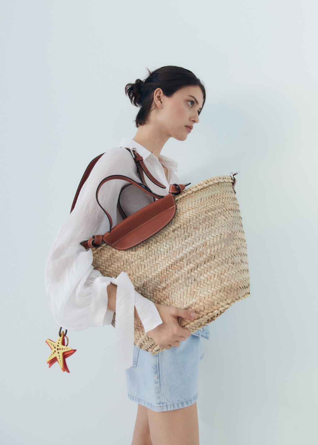 Raffia tote bag
