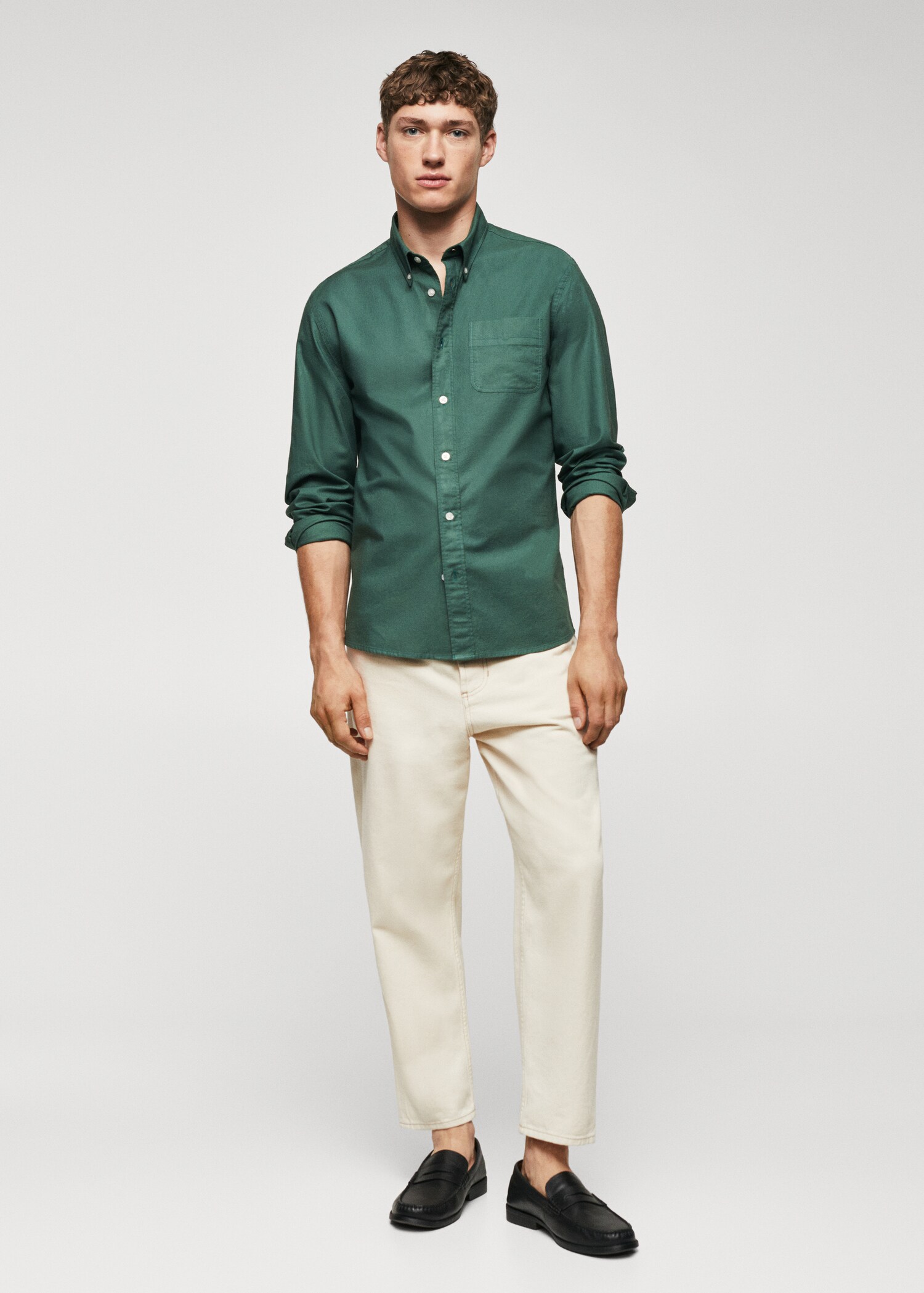 Regular fit Oxford cotton shirt - General plane