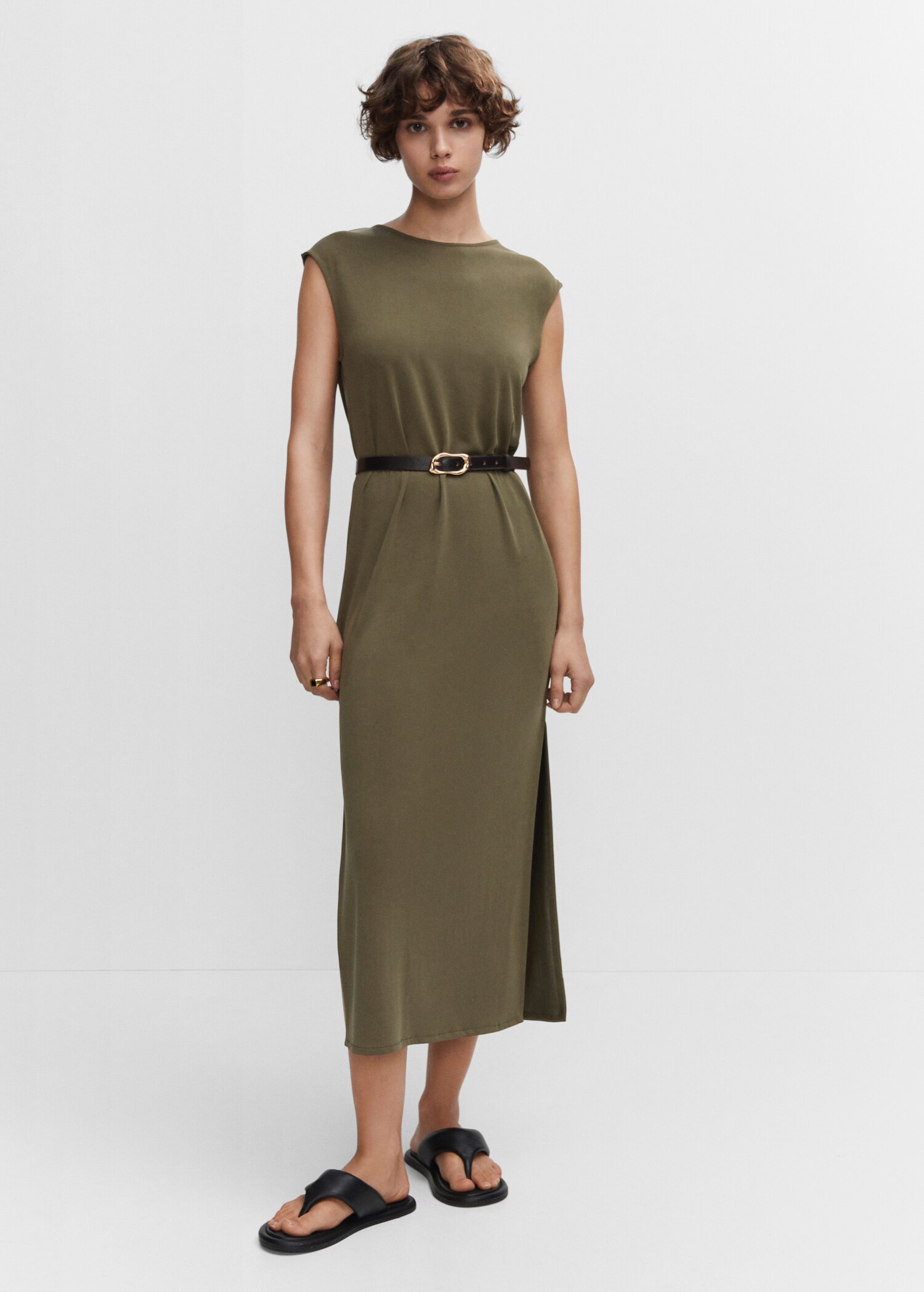 Modal slit dress - General plane