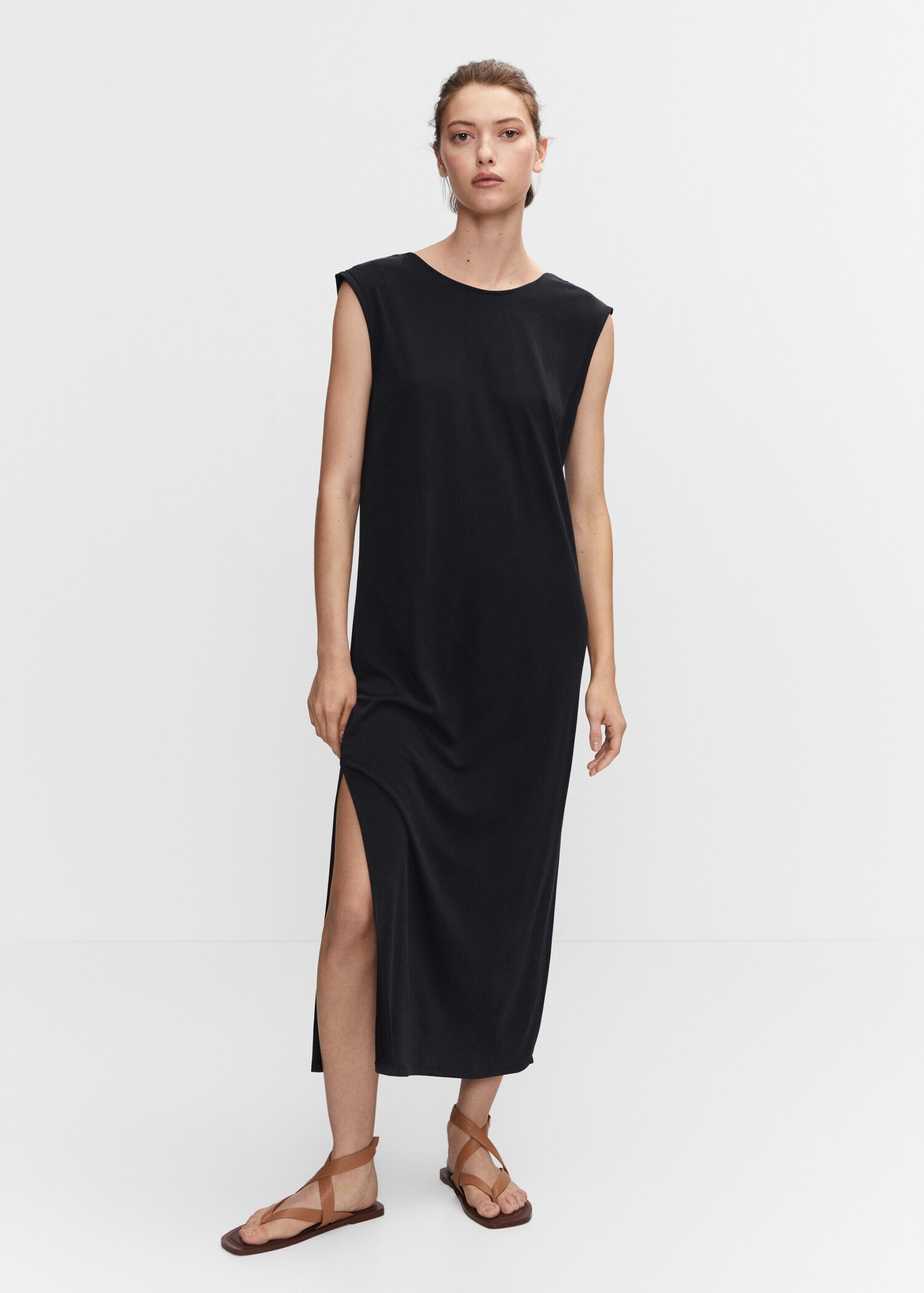 Modal slit dress - General plane