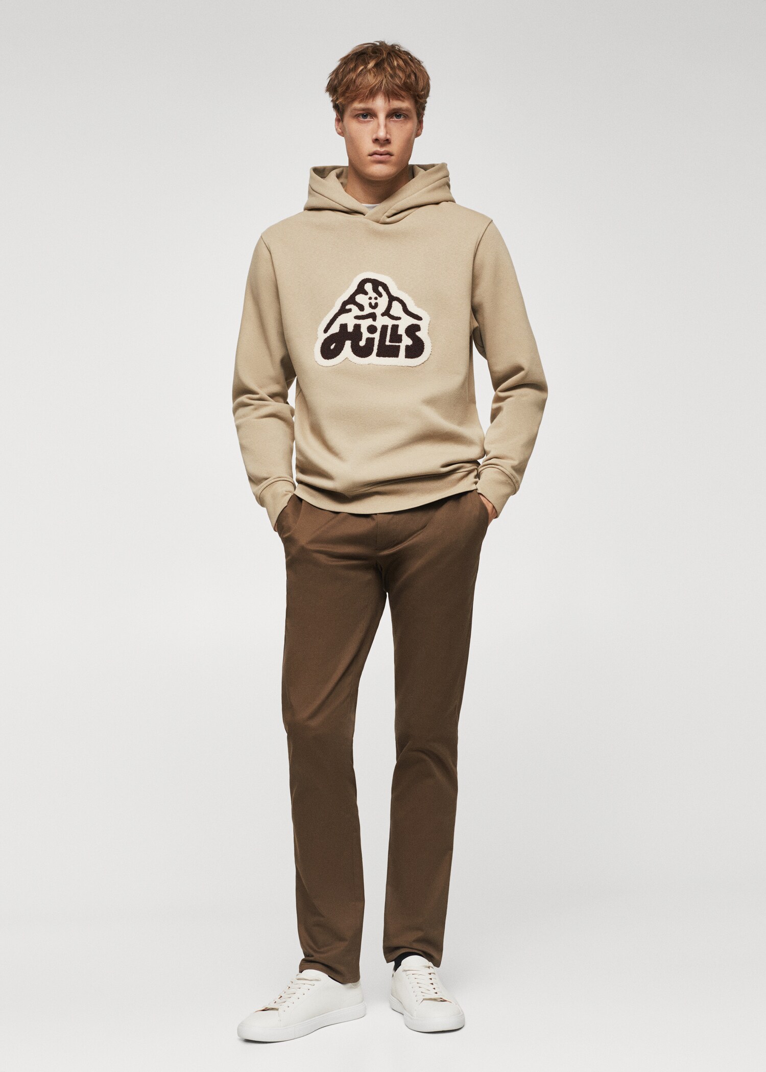 Sudadera algodón parche - Plano general
