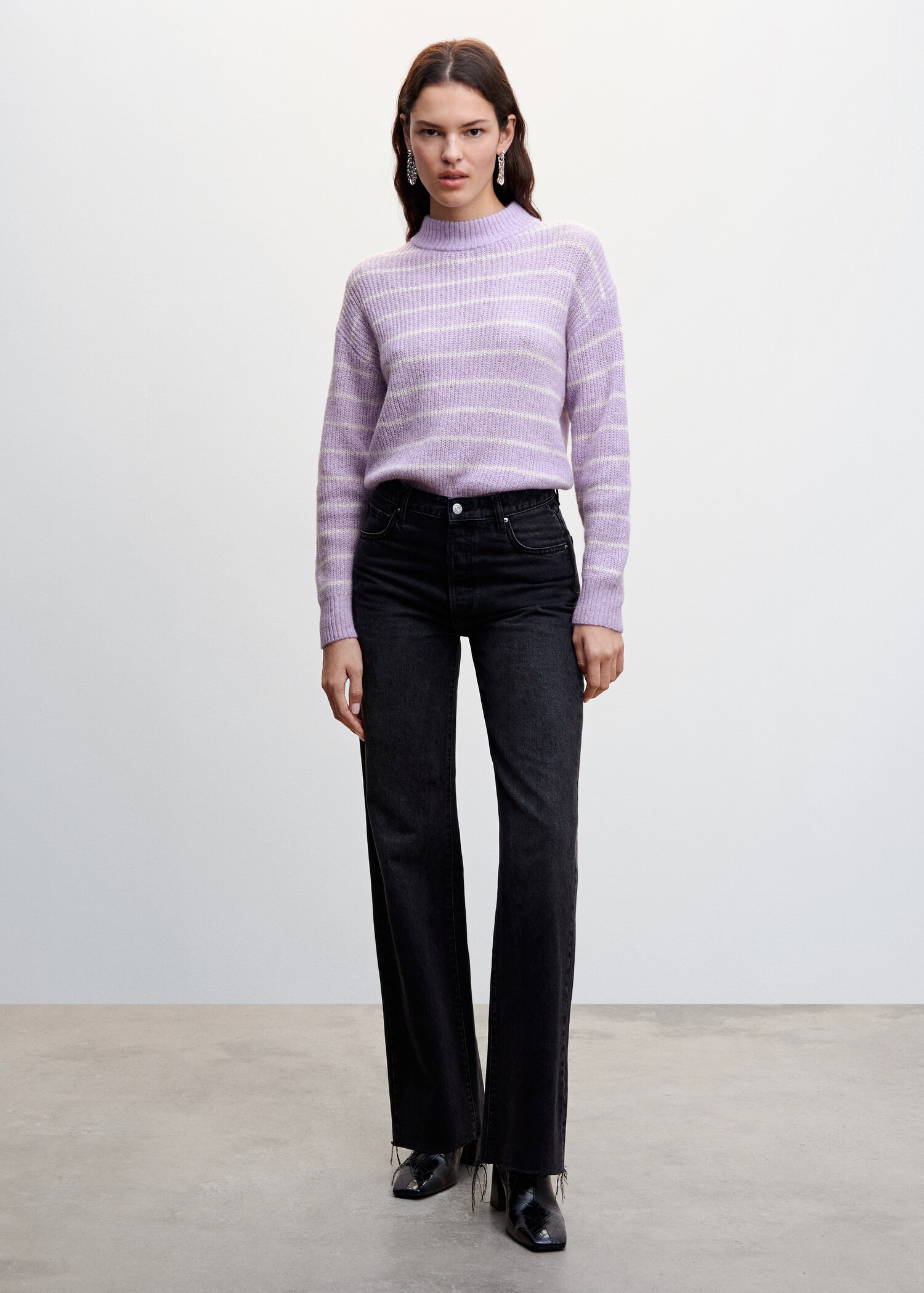 Lurex stripes sweater - General plane