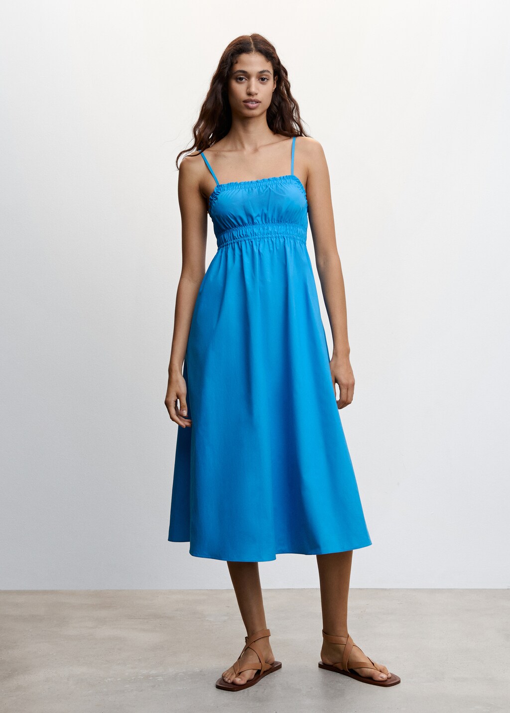 100% cotton midi dress - image 2