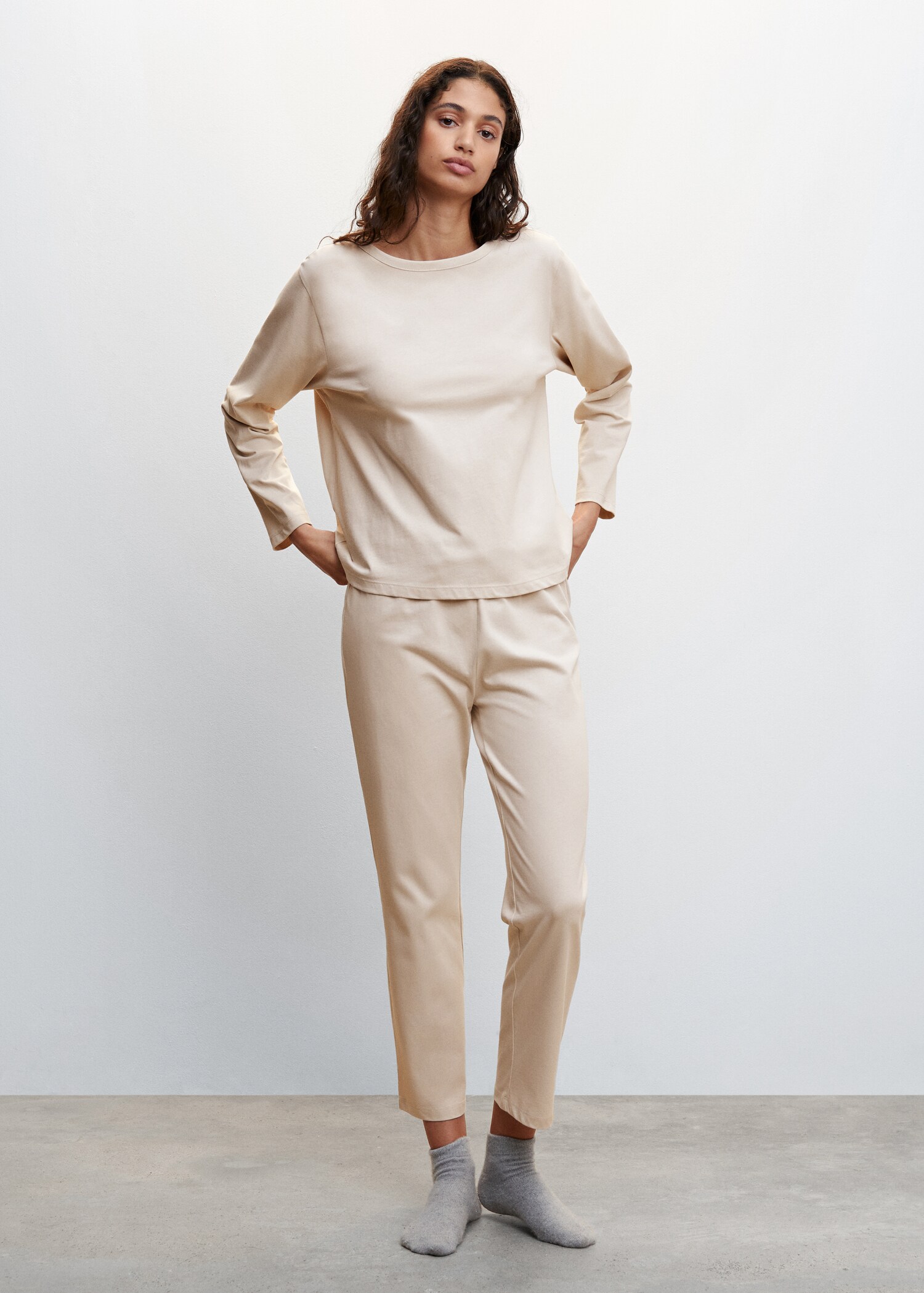 Pyjamasbukser i chiffon bomull - Total bildeutsnitt