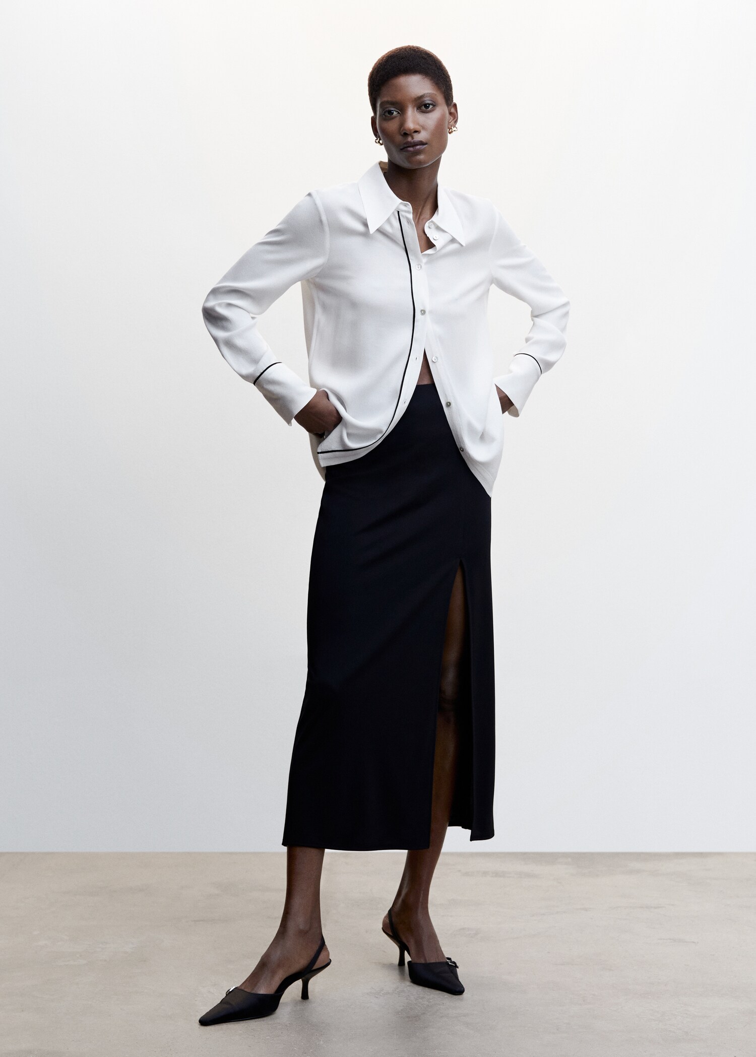 Contrast trim shirt - General plane