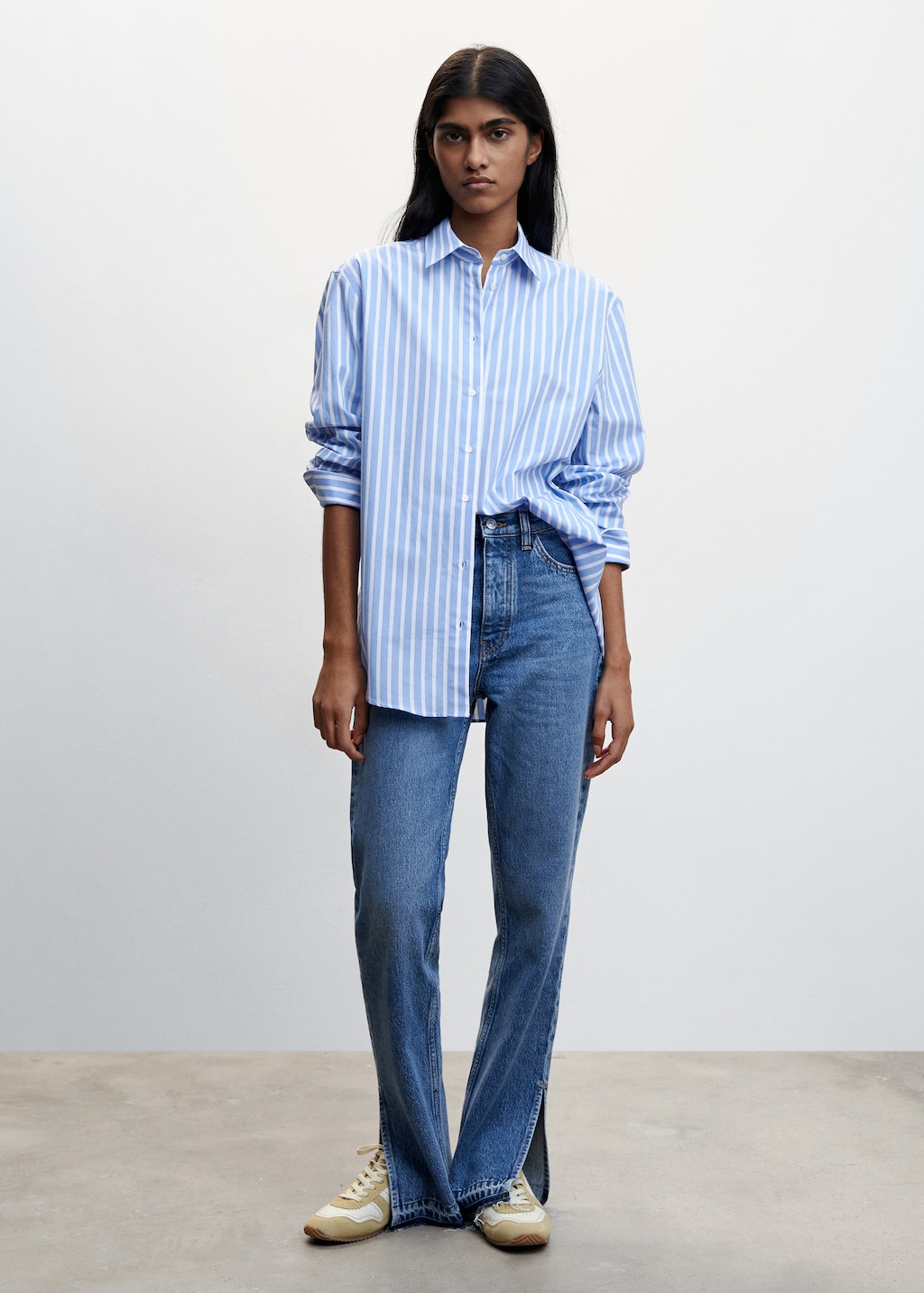 Chemise bleu oversize femme hotsell