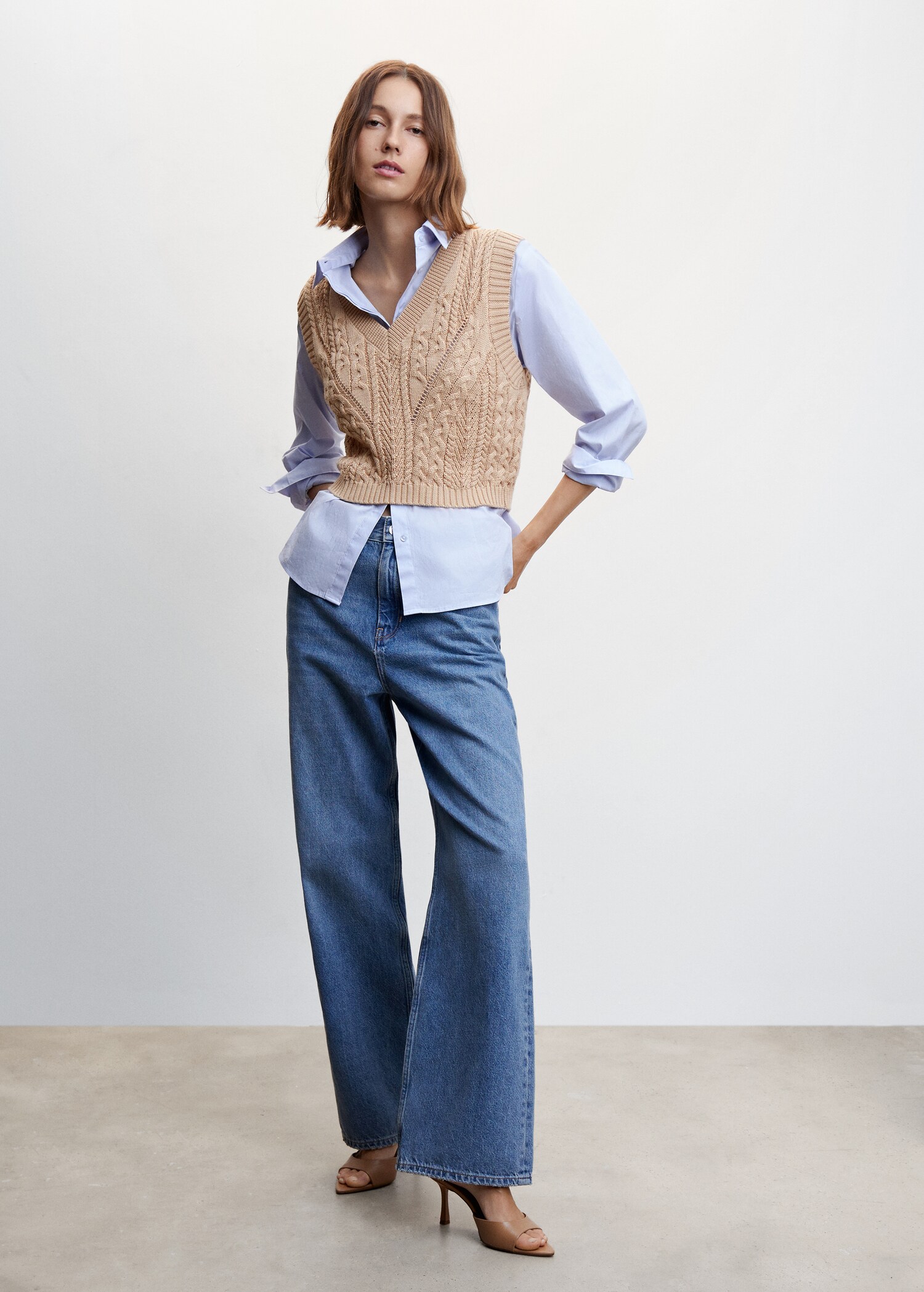 Braided-knit vest - General plane