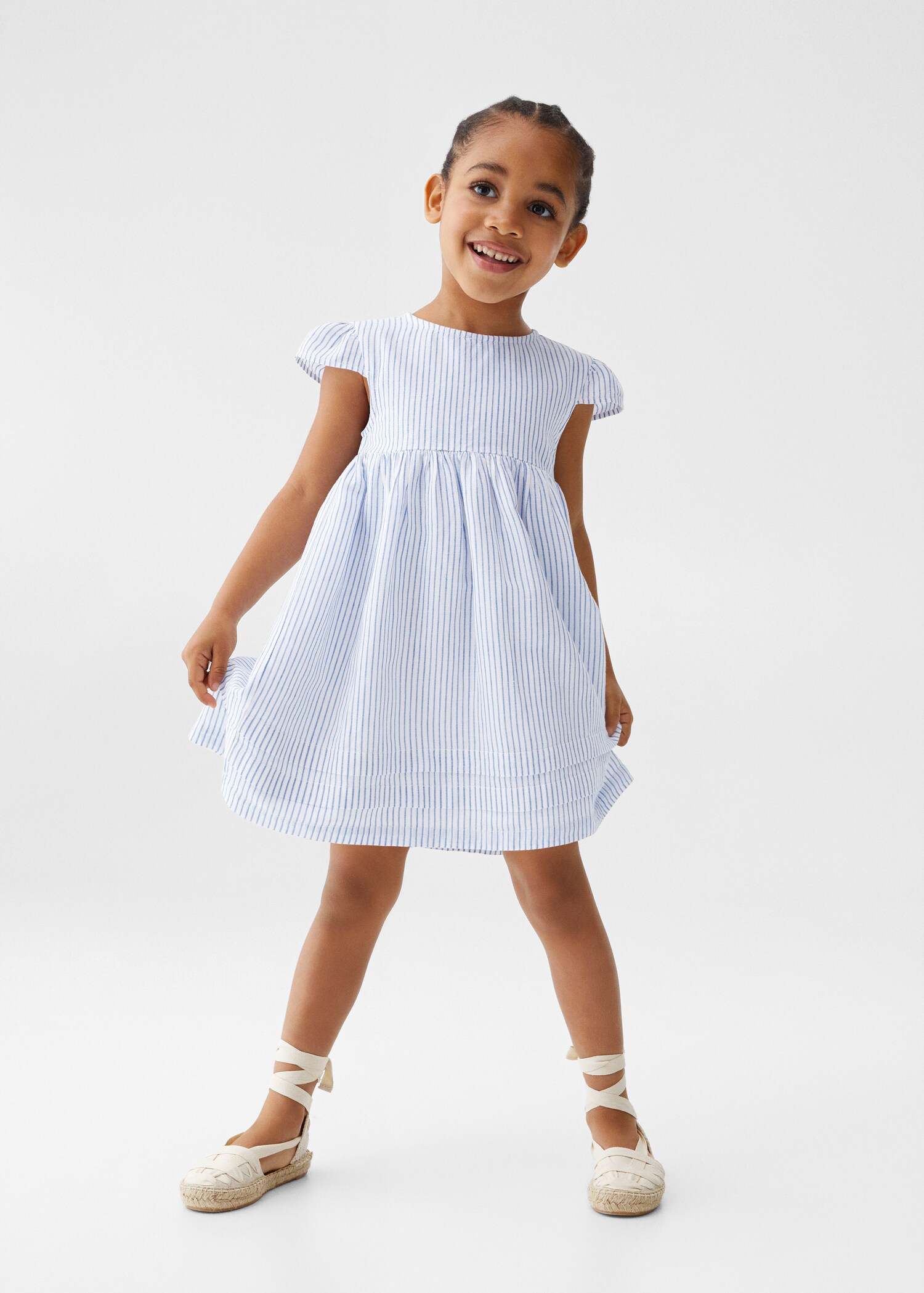 Striped ruffle dress - General plane