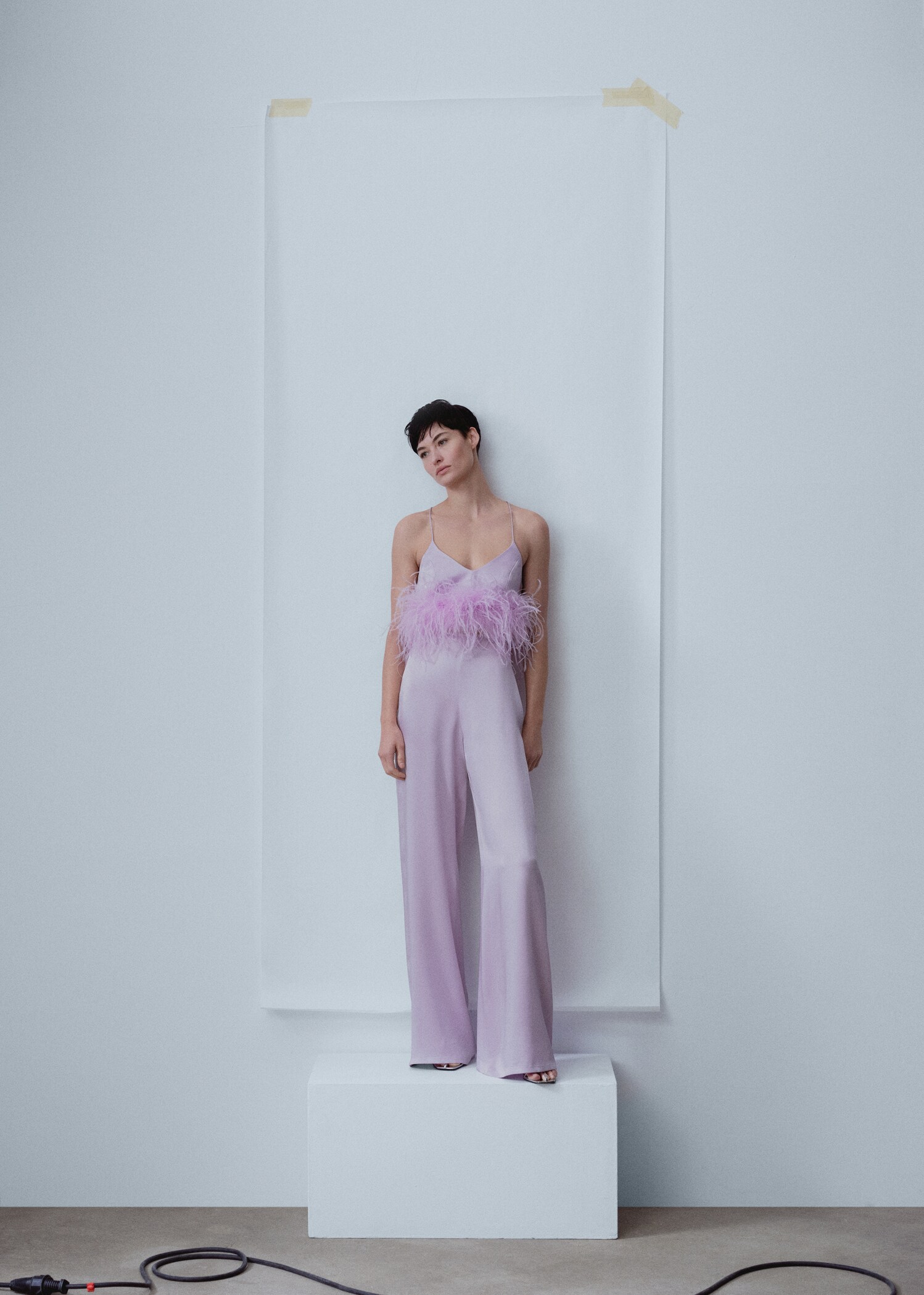 Satin palazzo trousers - General plane