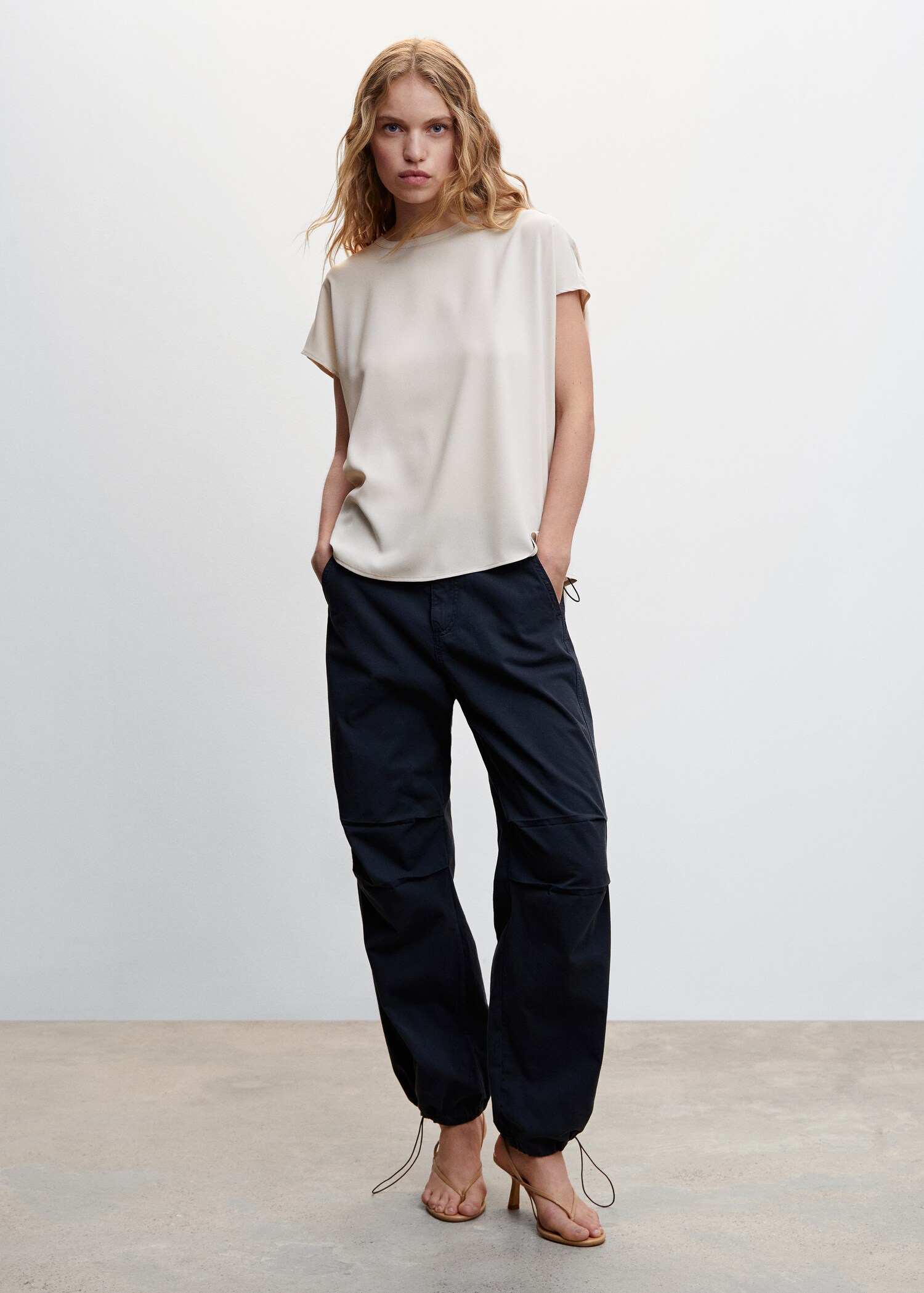 Blouse empiècement contrastant - Plan général