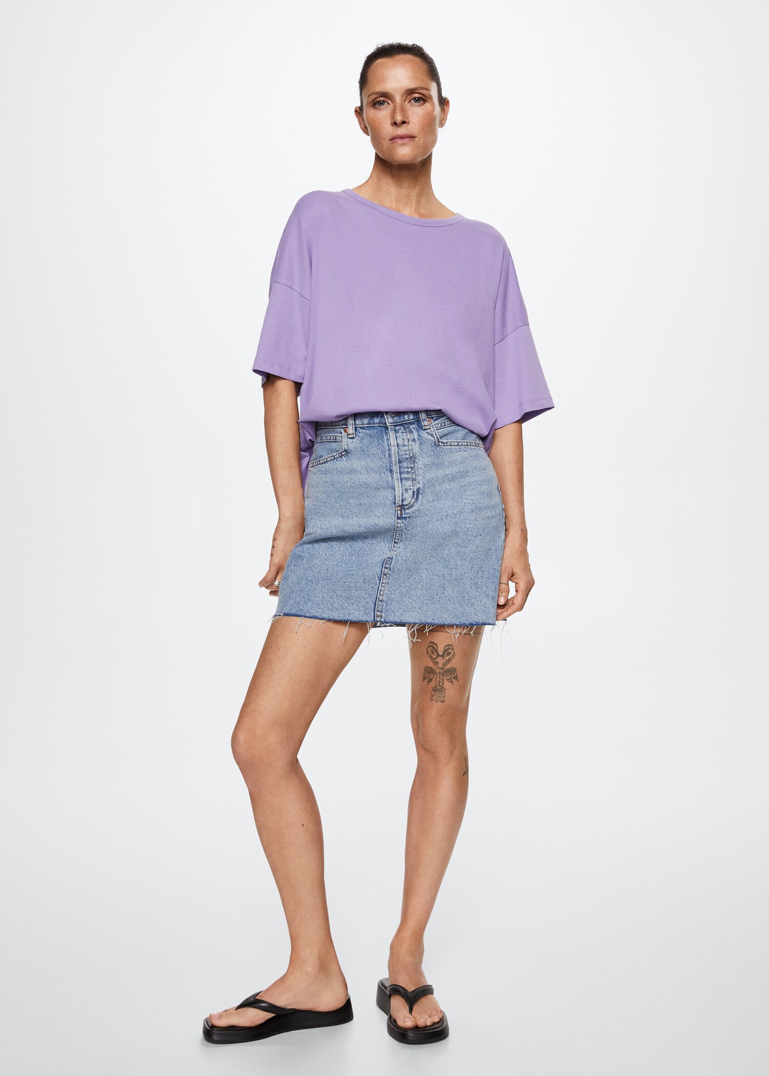 Camiseta oversize algodón - Plano general