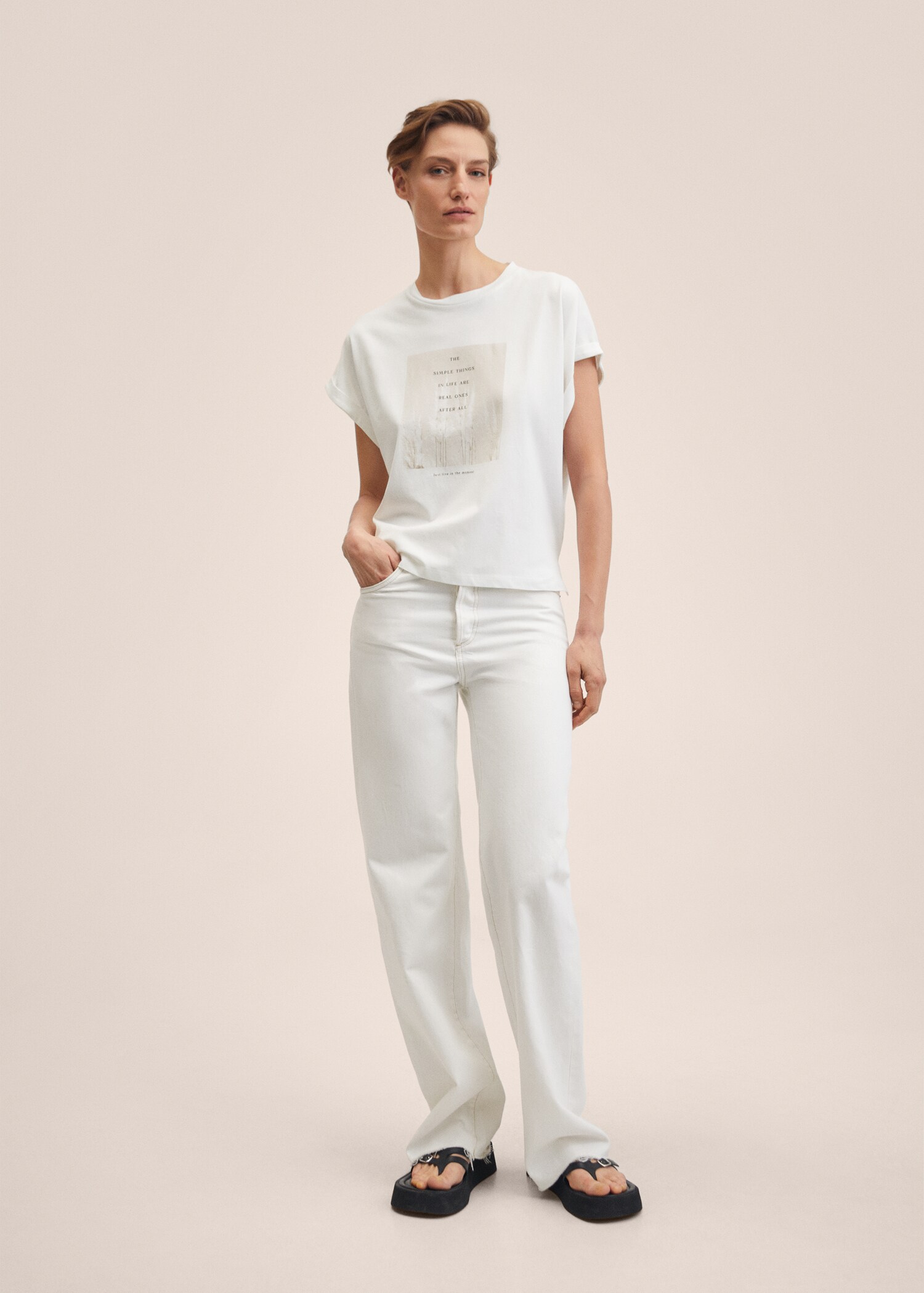 Printed cotton-blend t-shirt - General plane
