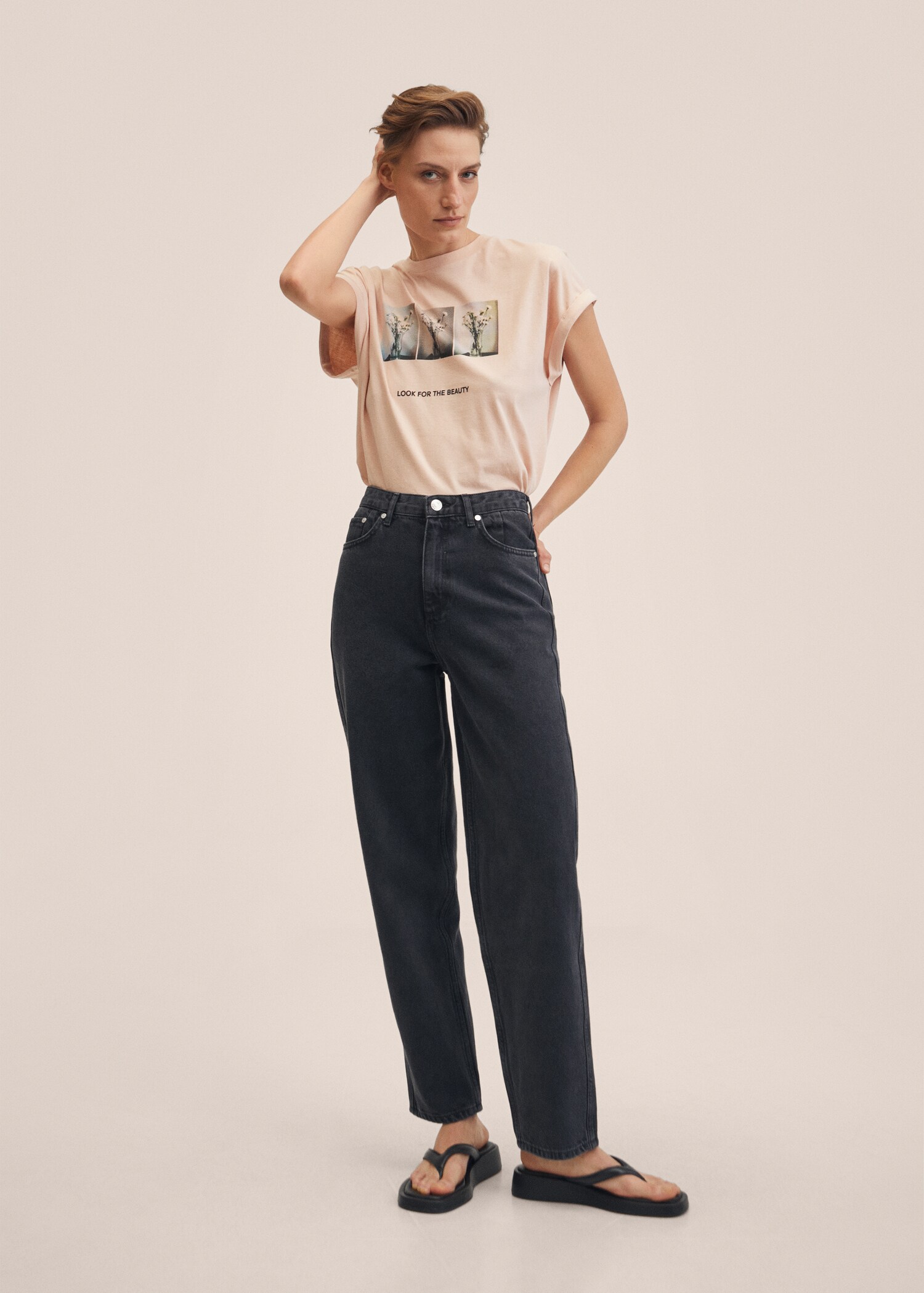 Printed cotton-blend t-shirt - General plane