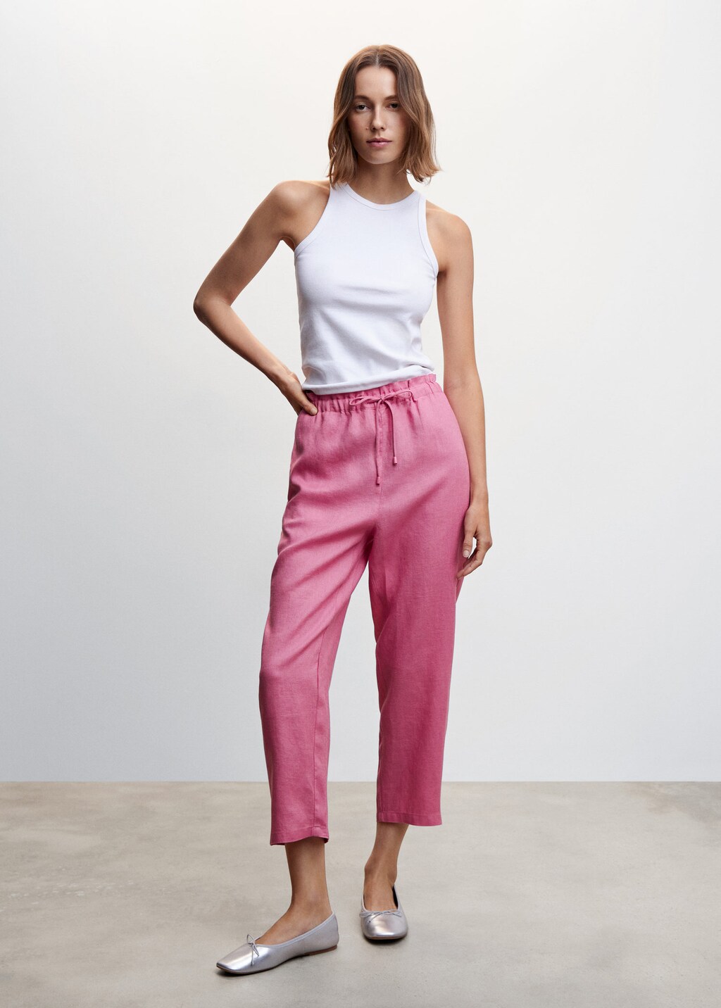 Linen jogger trousers