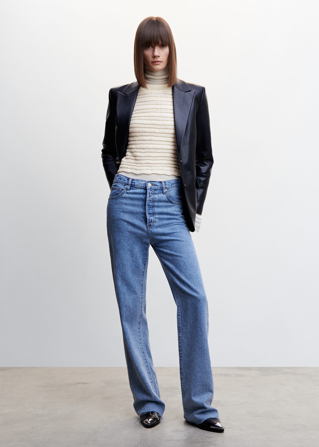 Mango openwork shop knit sweater