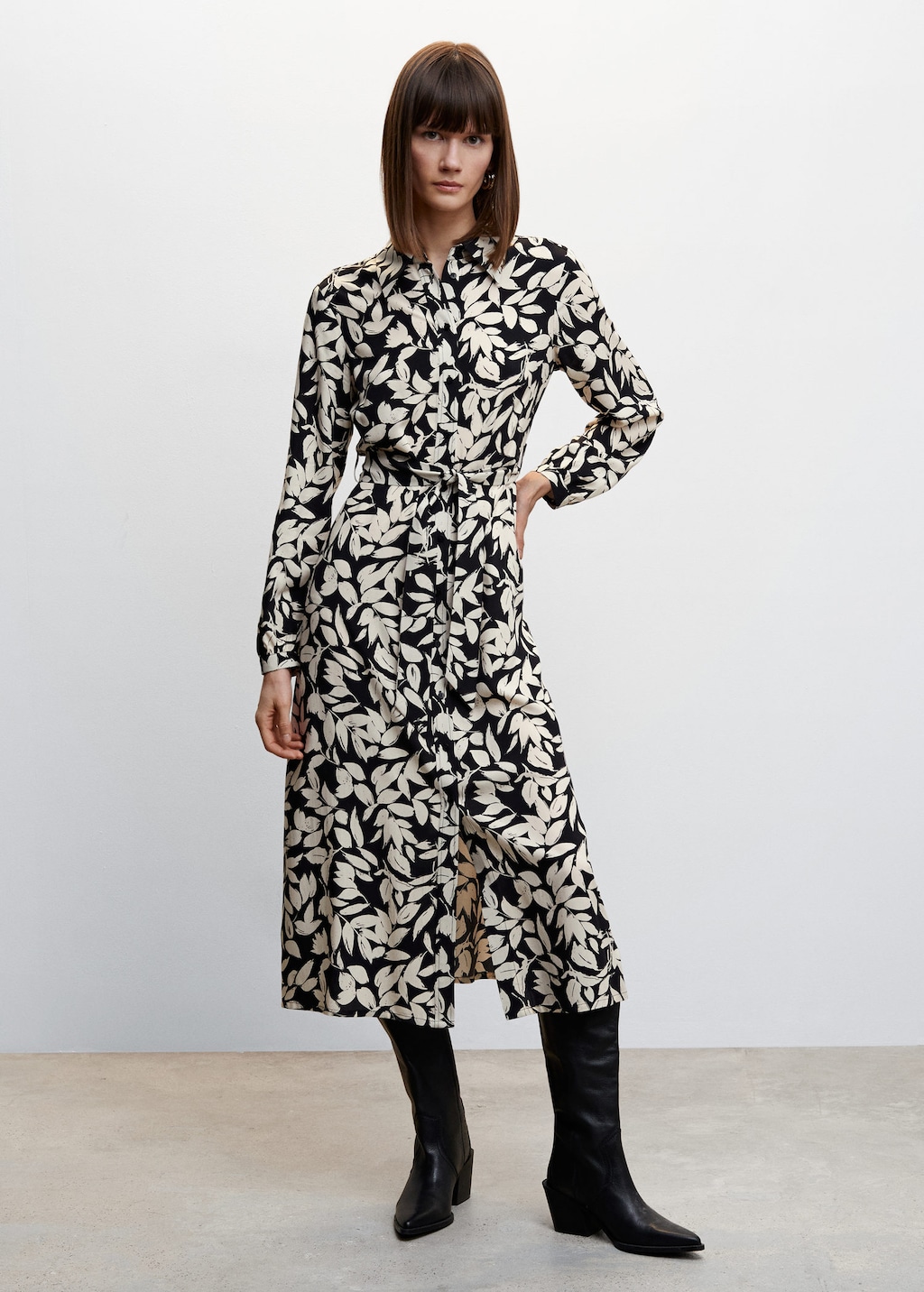 Mango printed store shirt dress