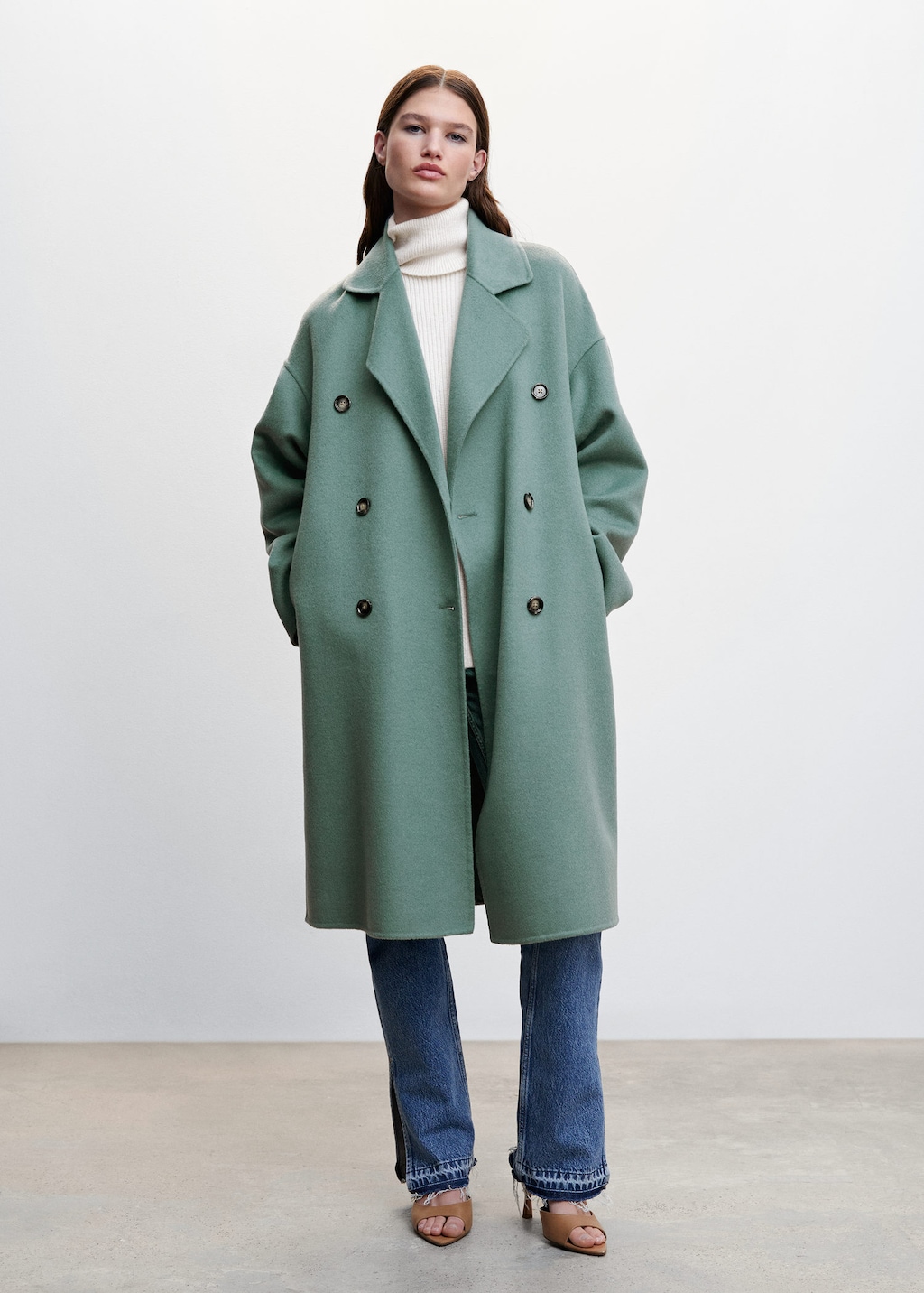 Mango green clearance coat