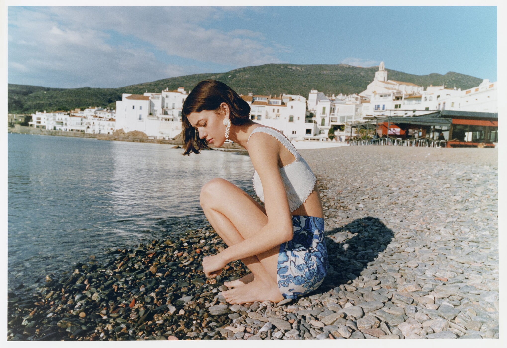 Floral-print shorts - Panoramic plane