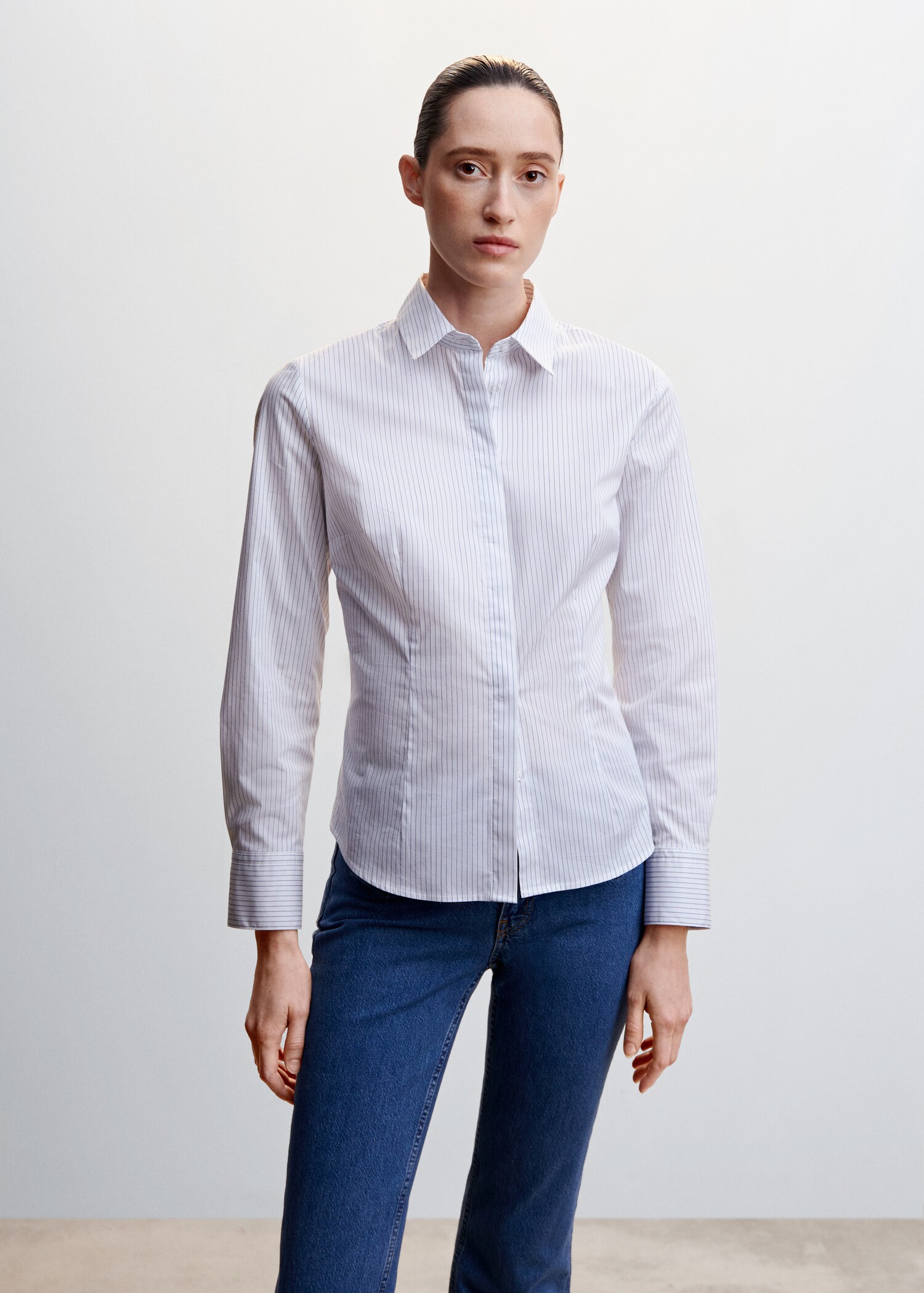 Essential cotton-blend shirt - Medium plane