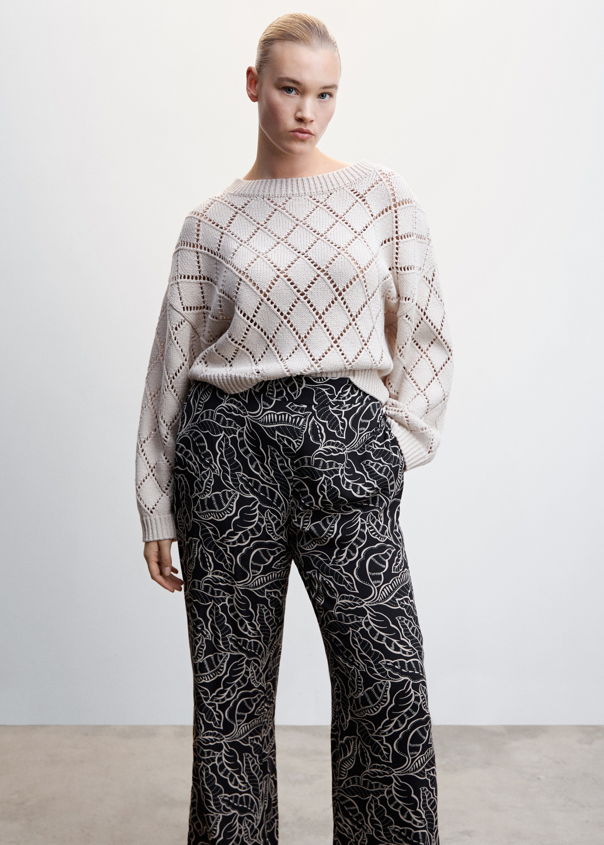 Floral palazzo trousers - Details of the article 5