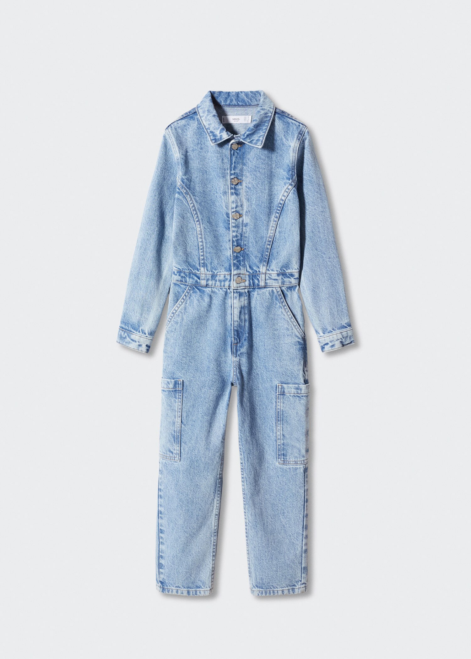 Denim cargo jumpsuit - Article without model