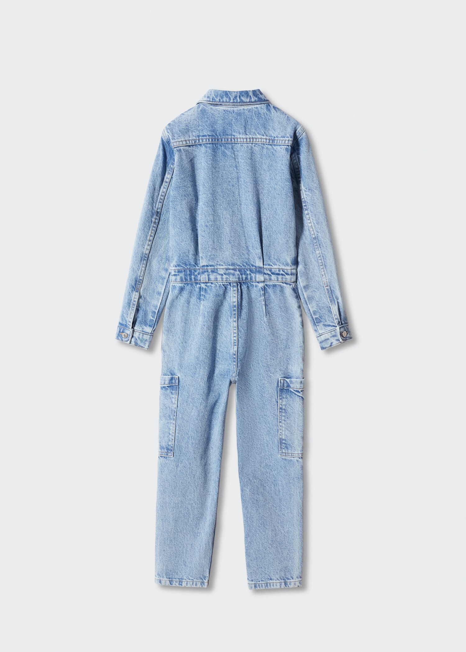 Denim cargo jumpsuit - Reverse of the article