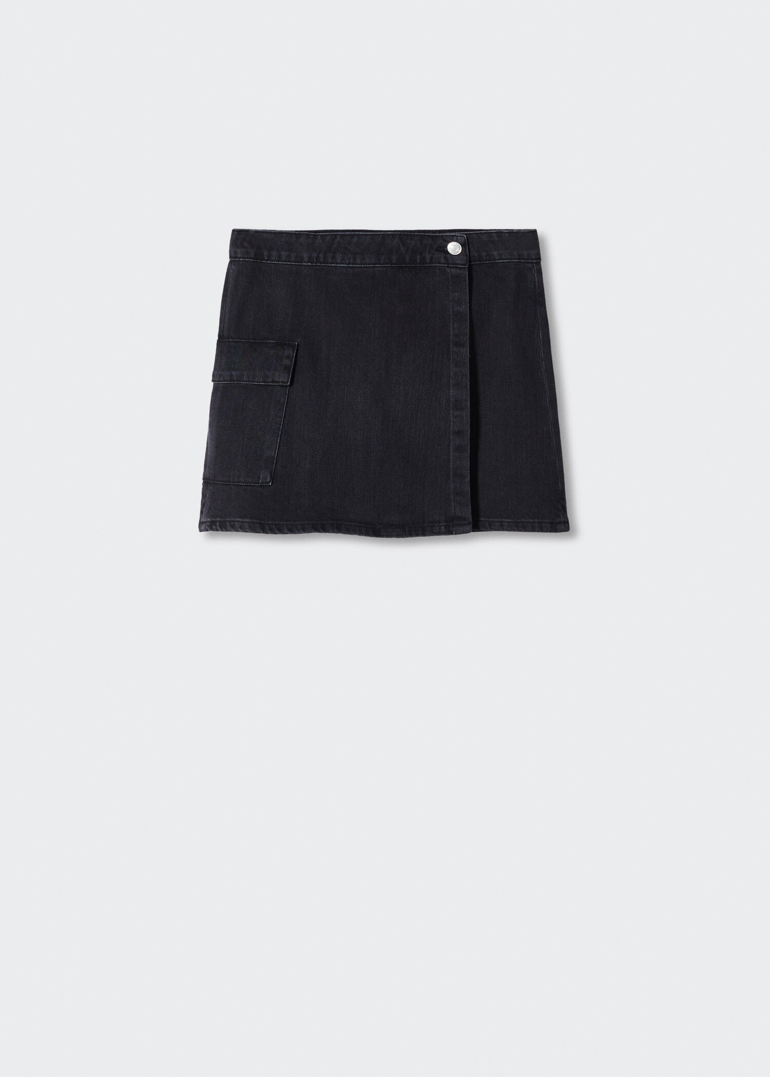 Crossed denim mini-skirt - Article without model