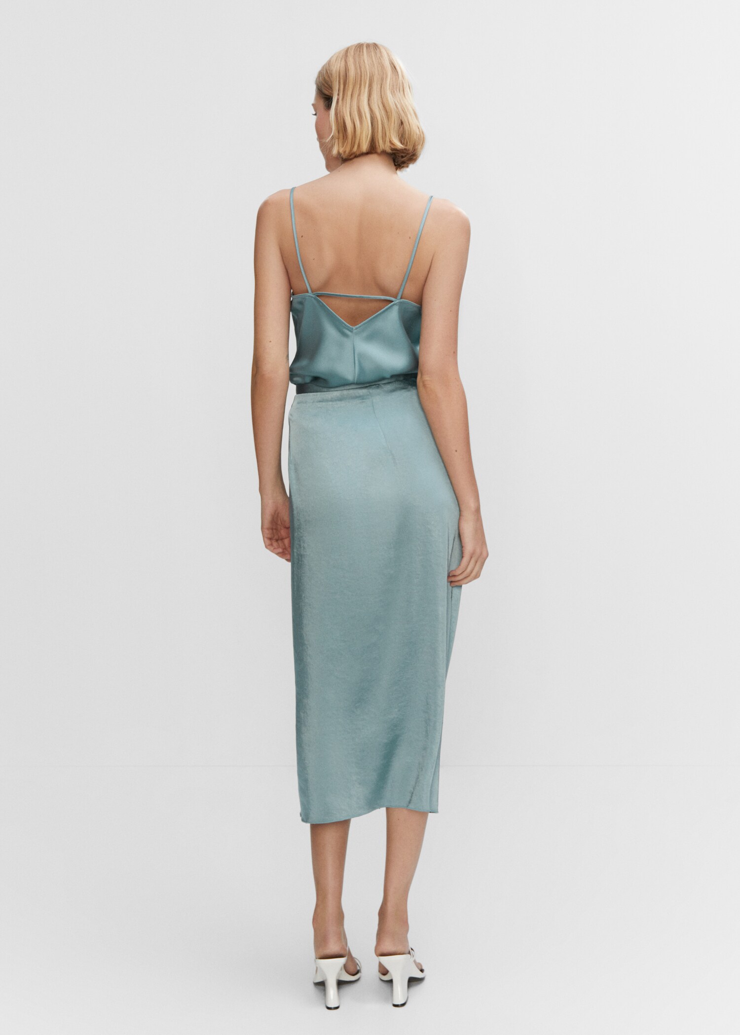 Satin lace top - Reverse of the article