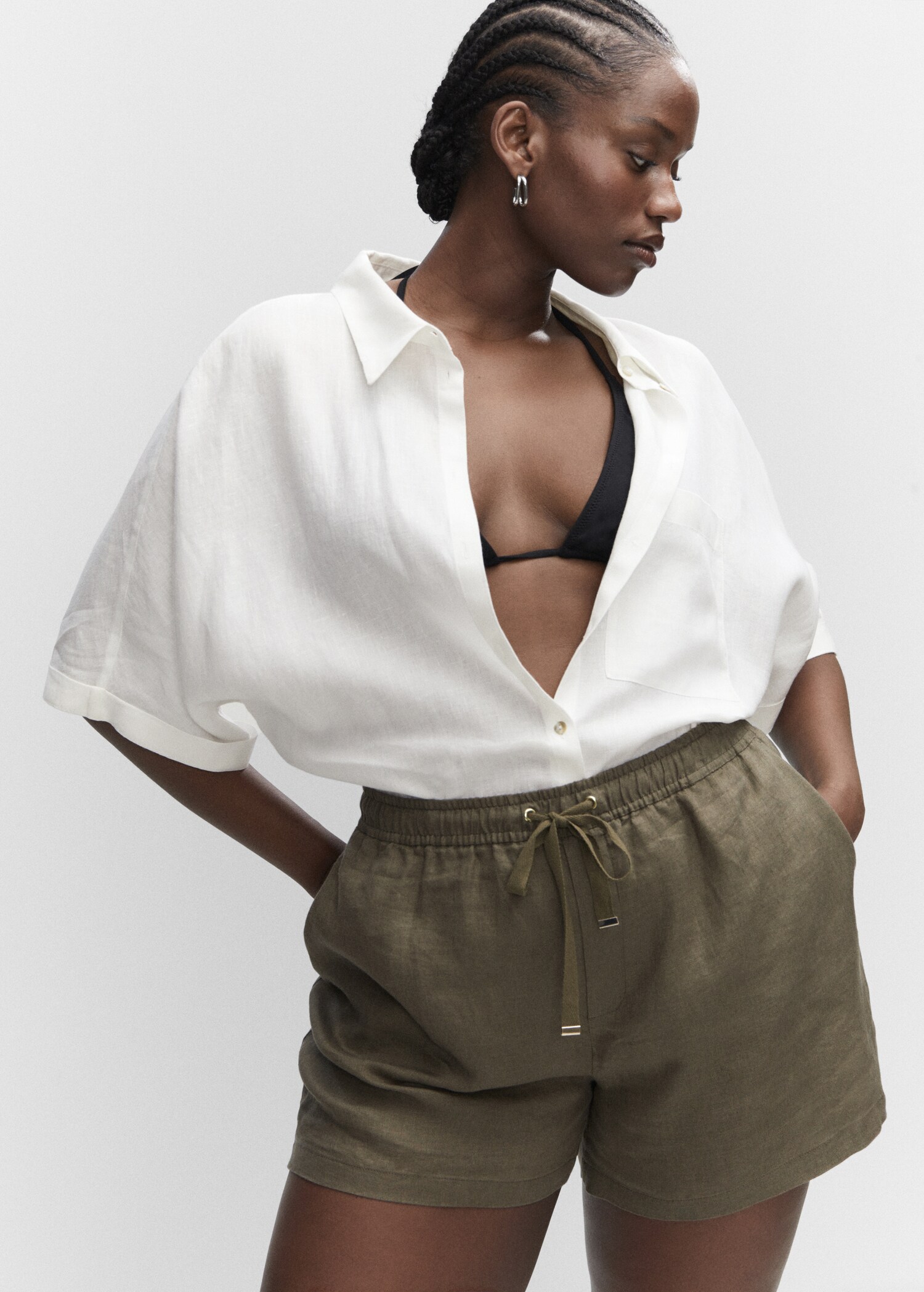 Pocket linen shirt - Details of the article 4
