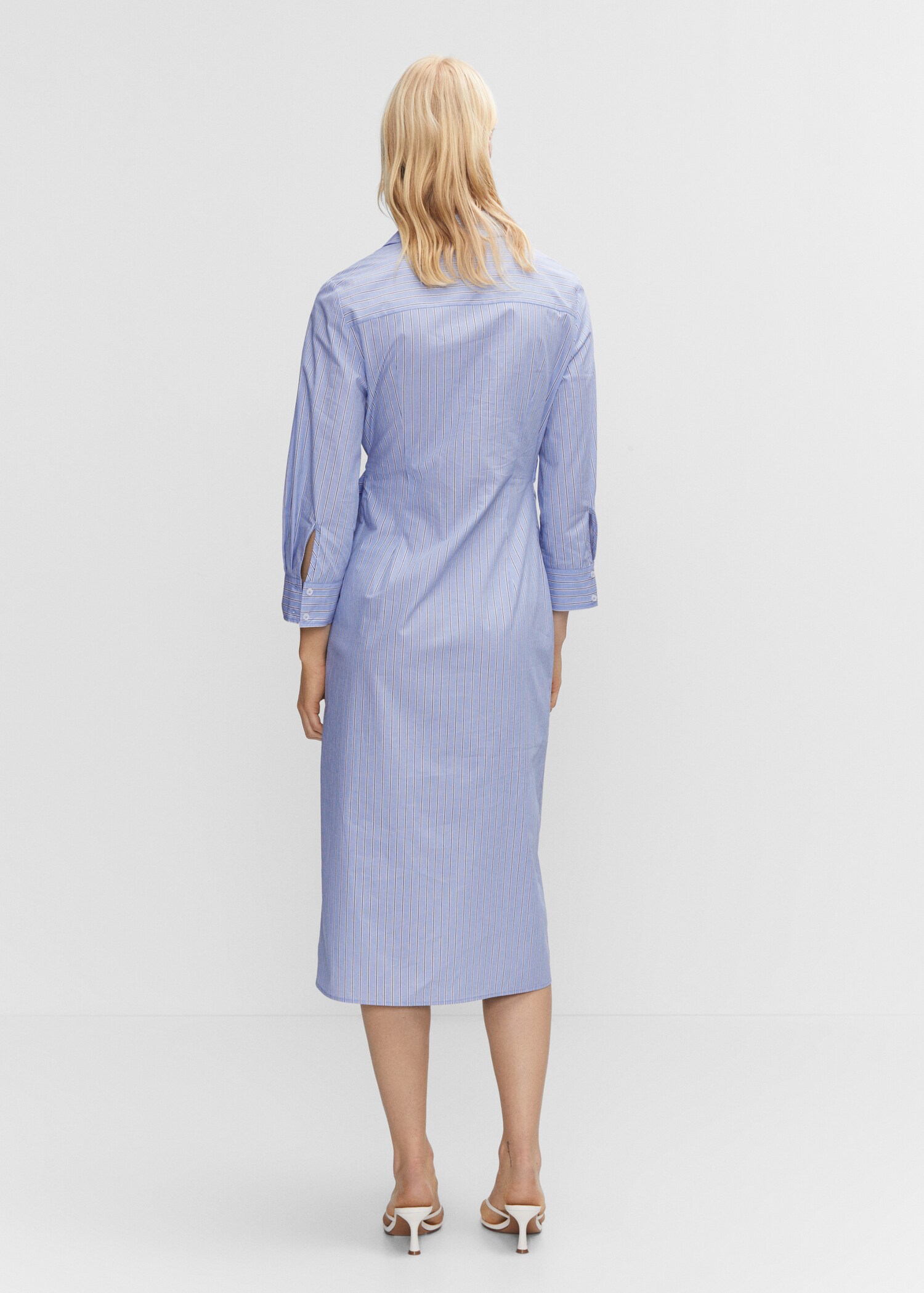 Metallic-detail shirt dress - Reverse of the article
