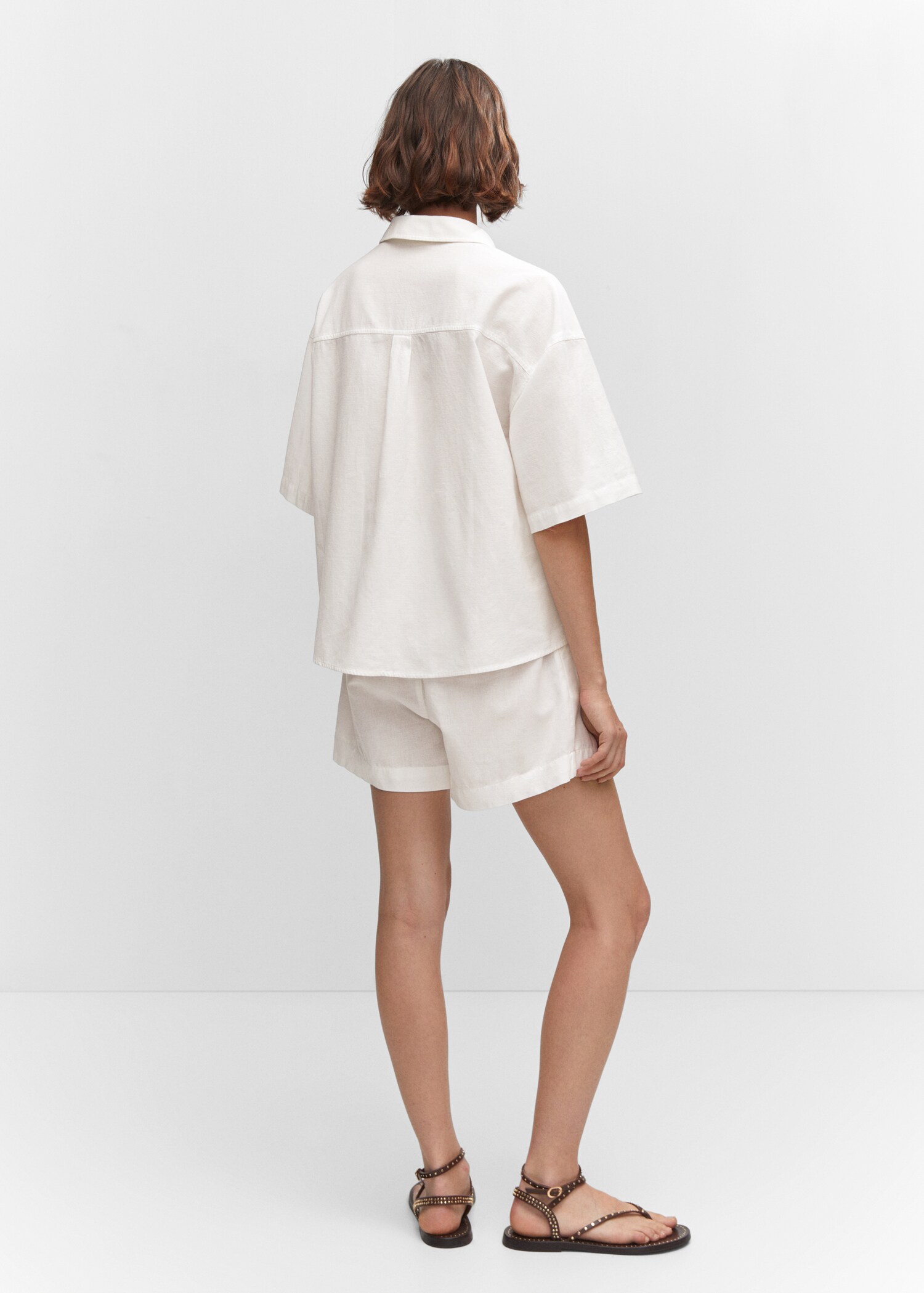 Cotton linen-blend shirt - Reverse of the article