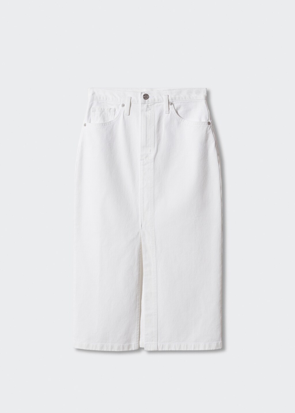 Denim midi-skirt - image 5