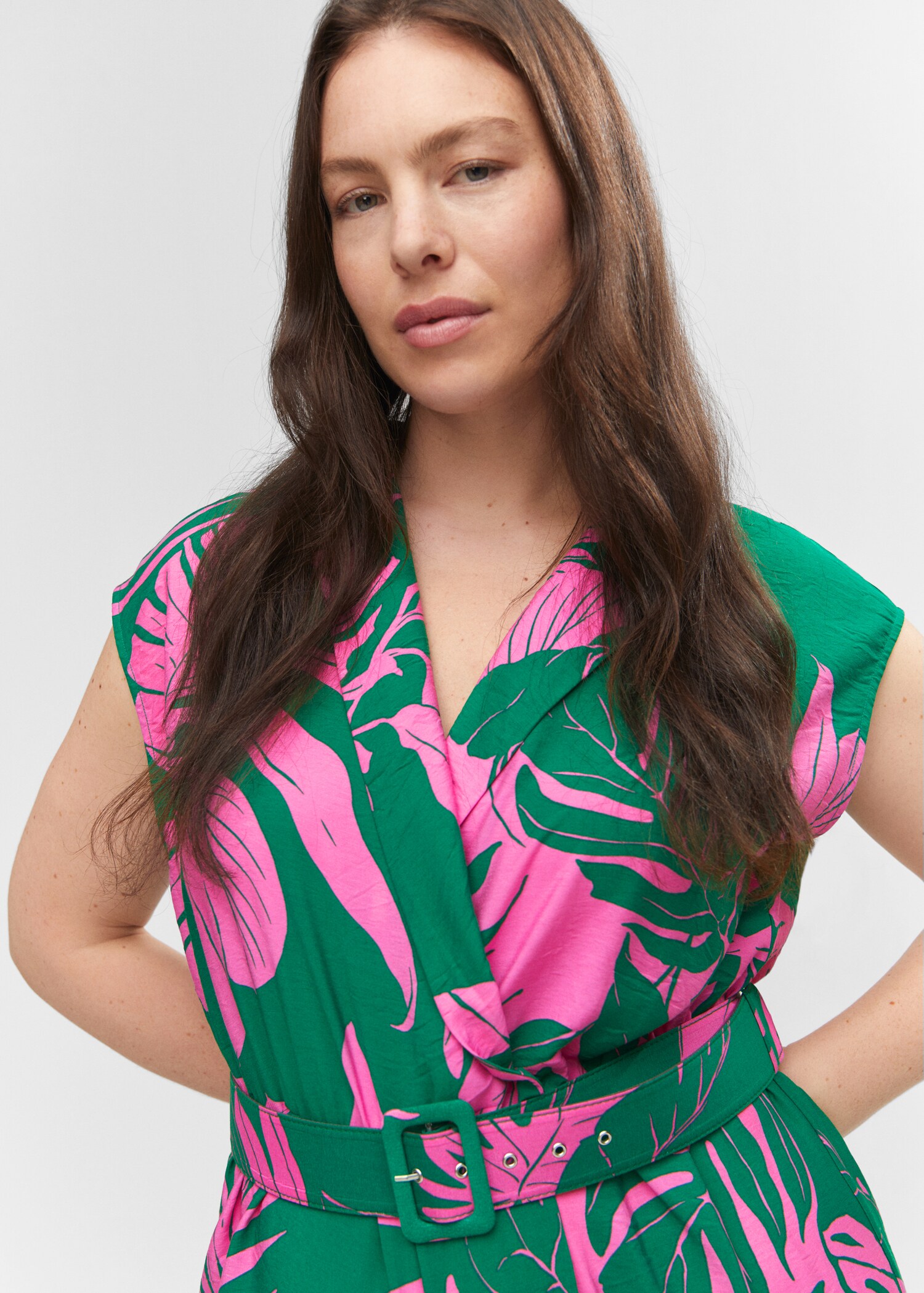 Belt printed jumpsuit - Details of the article 4