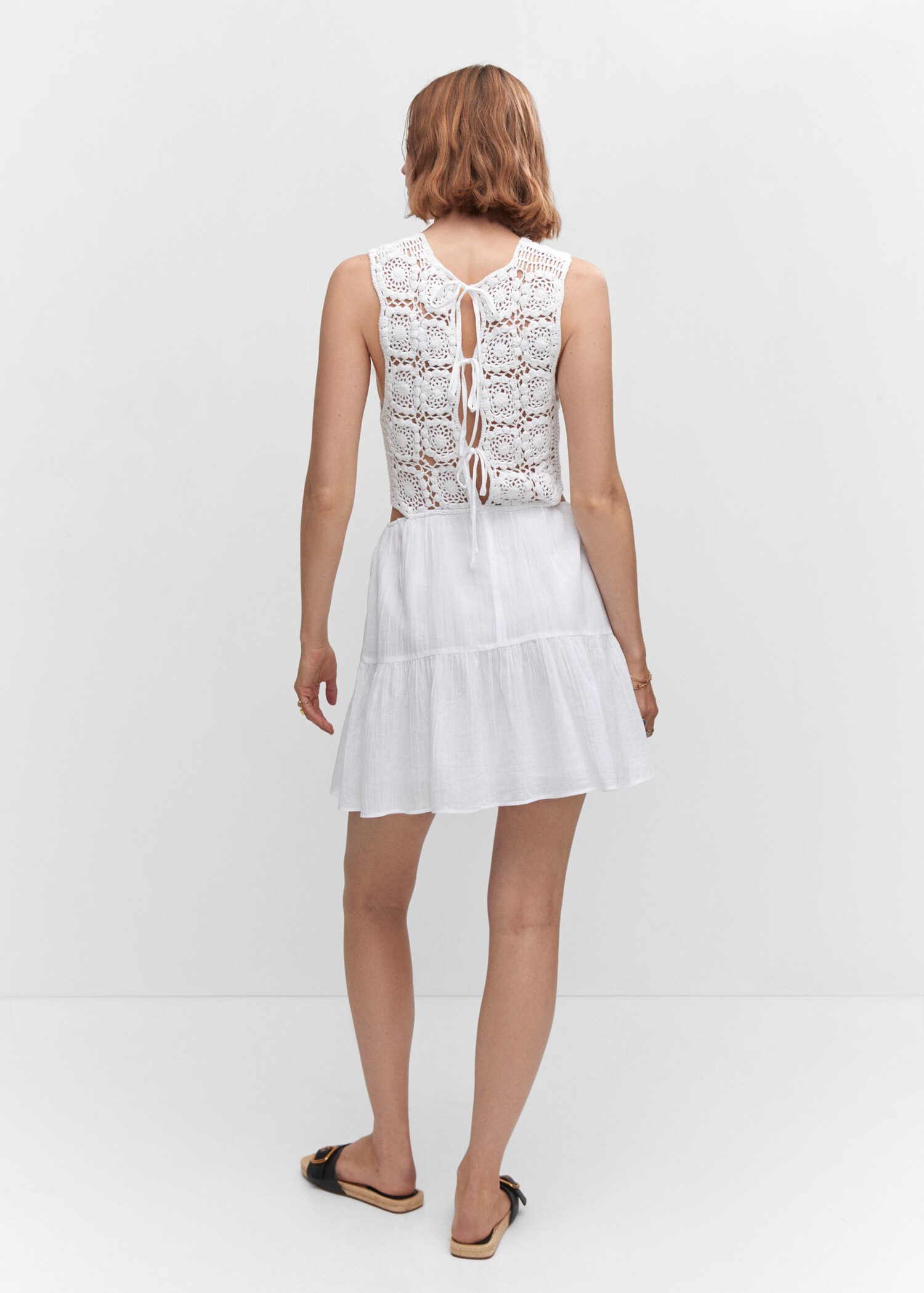 Crochet dress with openings - Reverse of the article